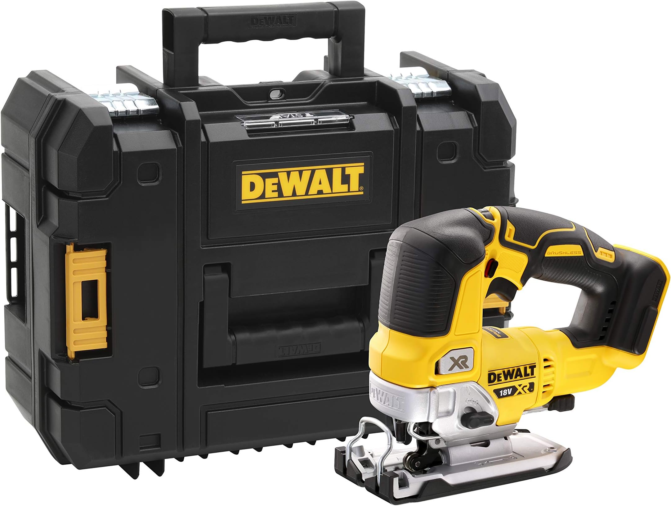 DEWALT DCS334N XJ Cordless Jigsaw XR 18V Brushless Yellow Bare Unit dewalt-dcs334n-xj-cordless-jigsaw-xr-18v-brushless-yellow-bare-unit