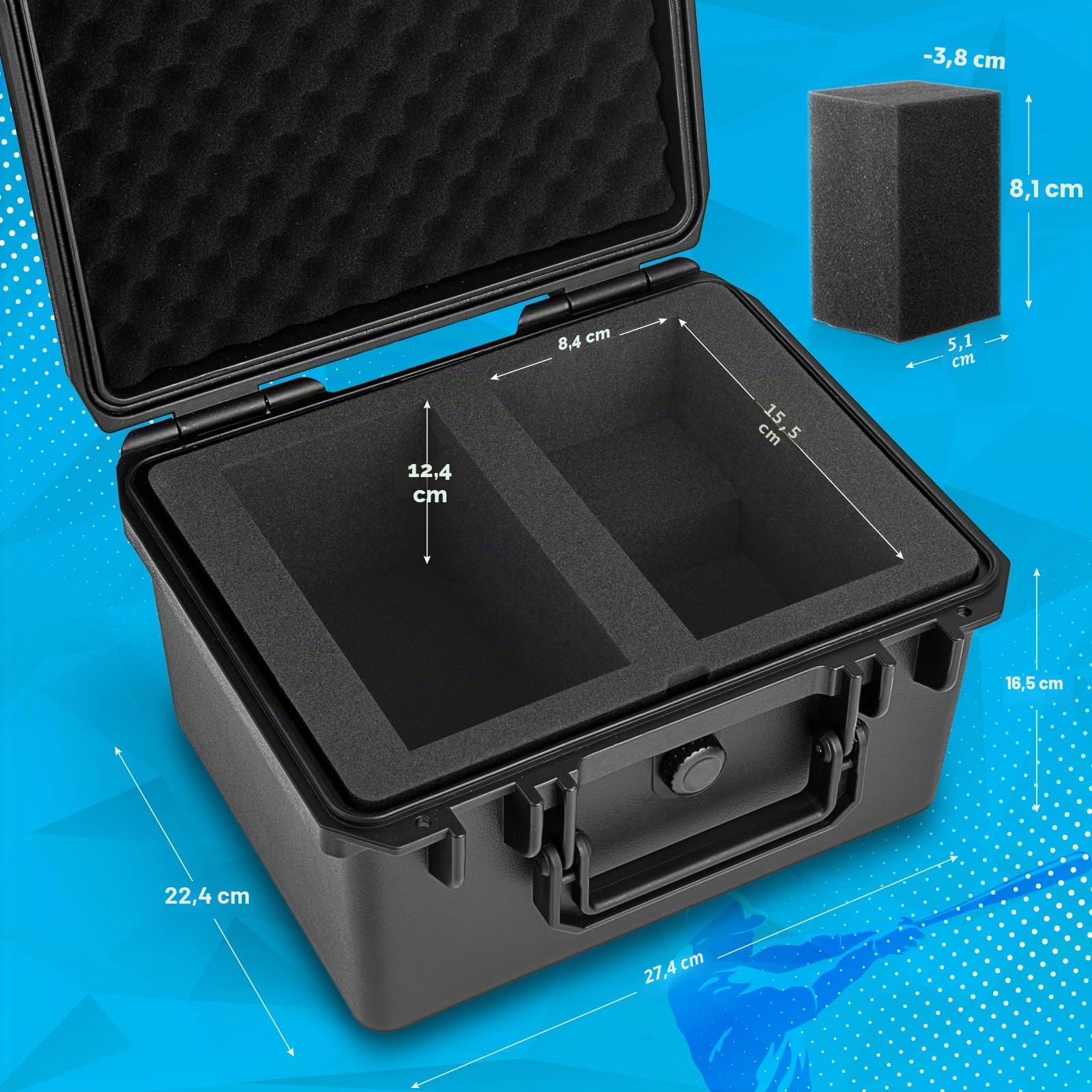 Caja de Almacenamiento para Cartas Calificadas, Caja de Cartas para Tarjetas Deportivas, Caja de Almacenamiento para Cartas de Trading para 160 Top Loaders, 40 One Touch, 40 Cartas Calificadas