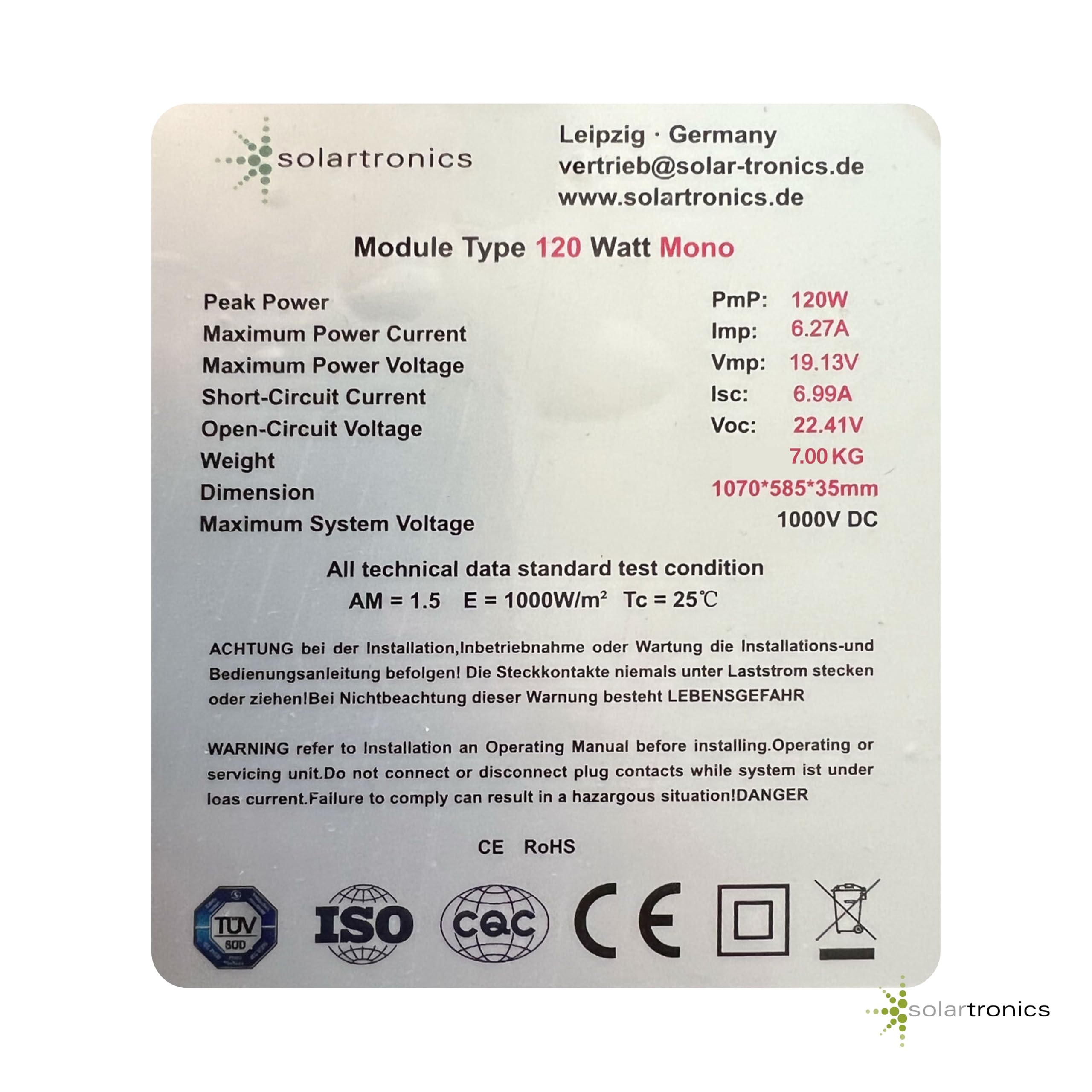 SOLARTRONICS Kompletny zestaw 2 x 120 W moduł solarny 1070 x 585 1000 W FS1000D12V przetwornica napięcia 20 A regulator ładowania