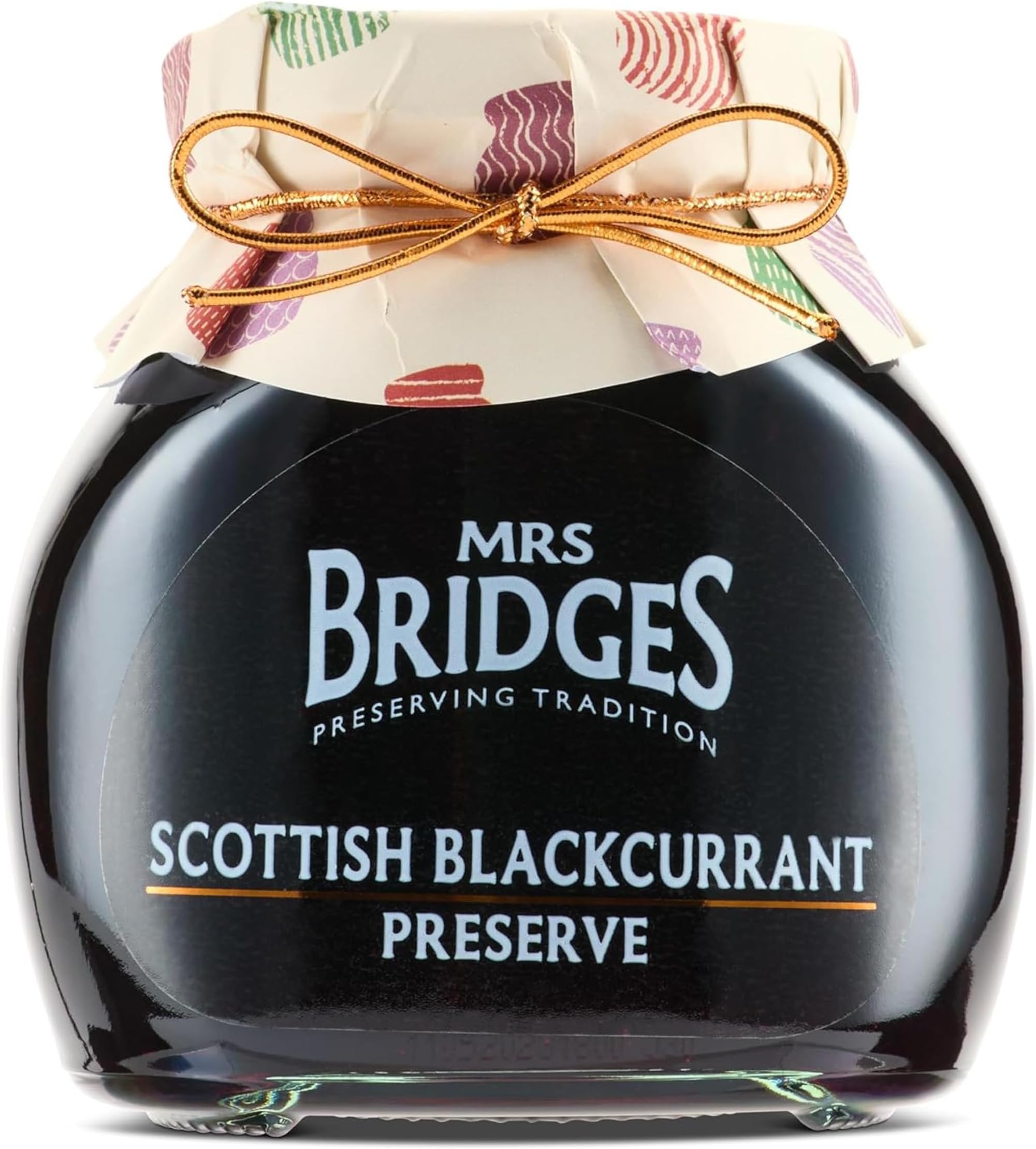 Mrs Bridges Blackcurrant Preserve, Made in Scotland, 12oz Jar (Pack of 1)
