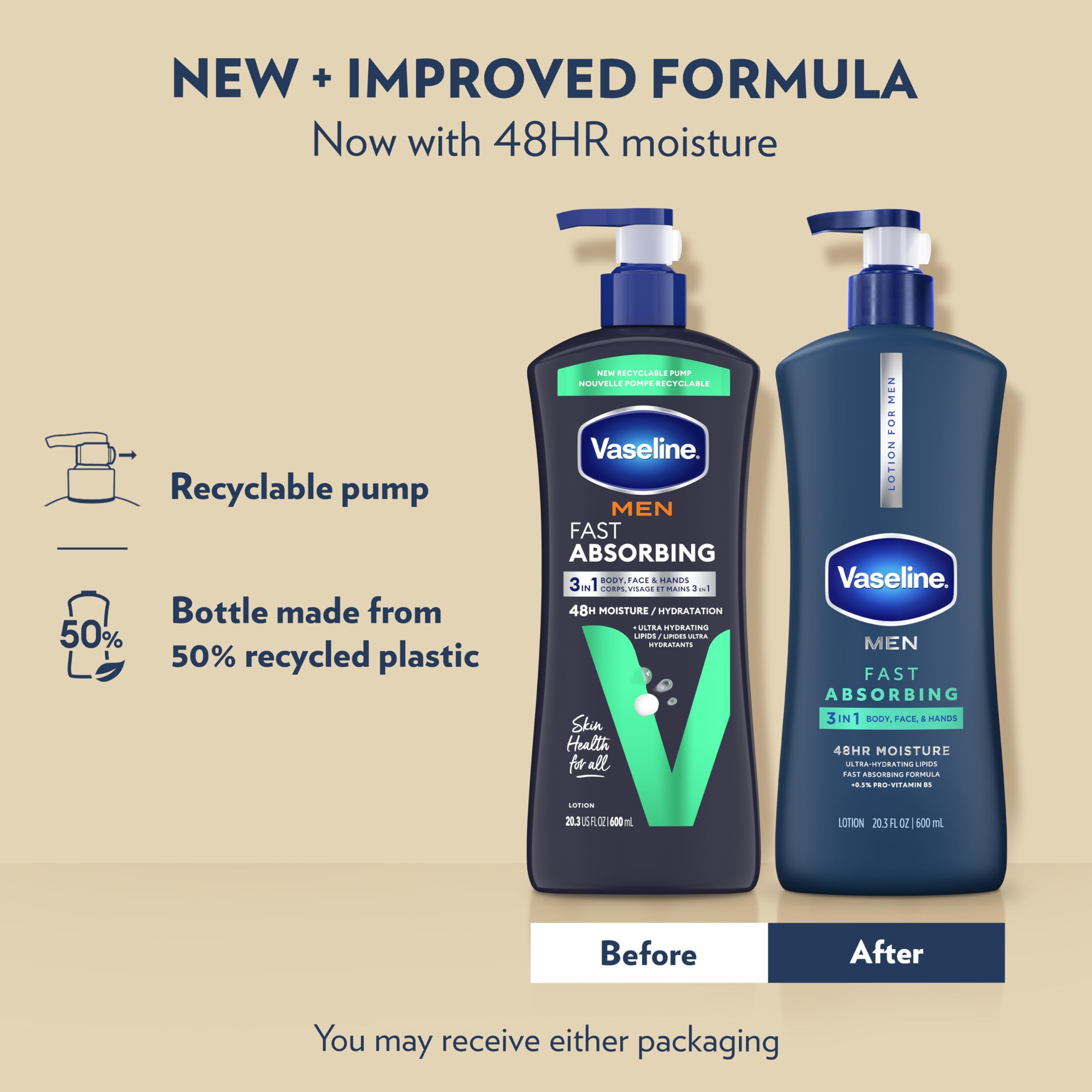 Vaseline Men Body Face Lotion / męski balsam do twarzy i ciała z USA