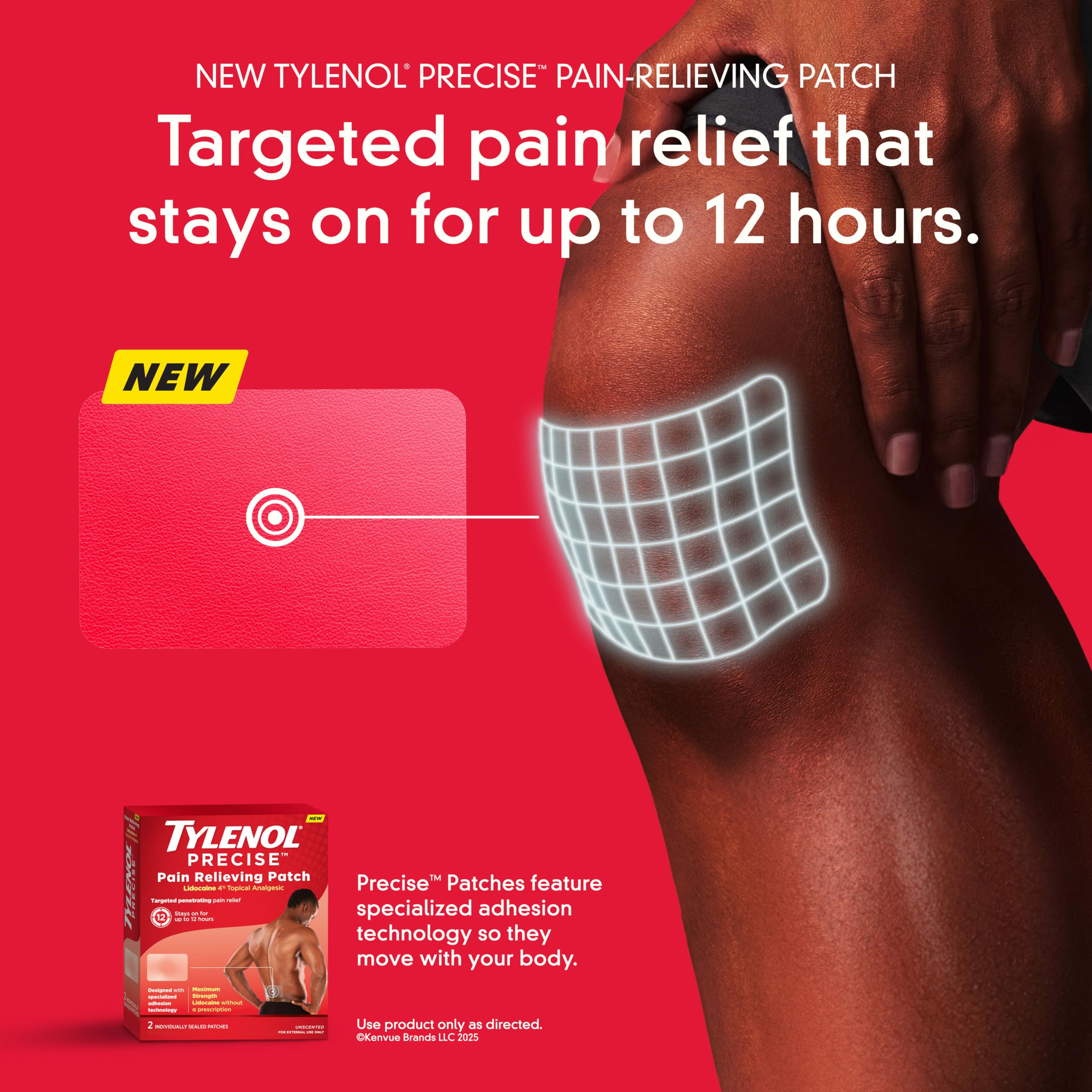 Tylenol Precise Pain Relieving 4% Lidocaine Patches, 4 ct — Amazon image 3