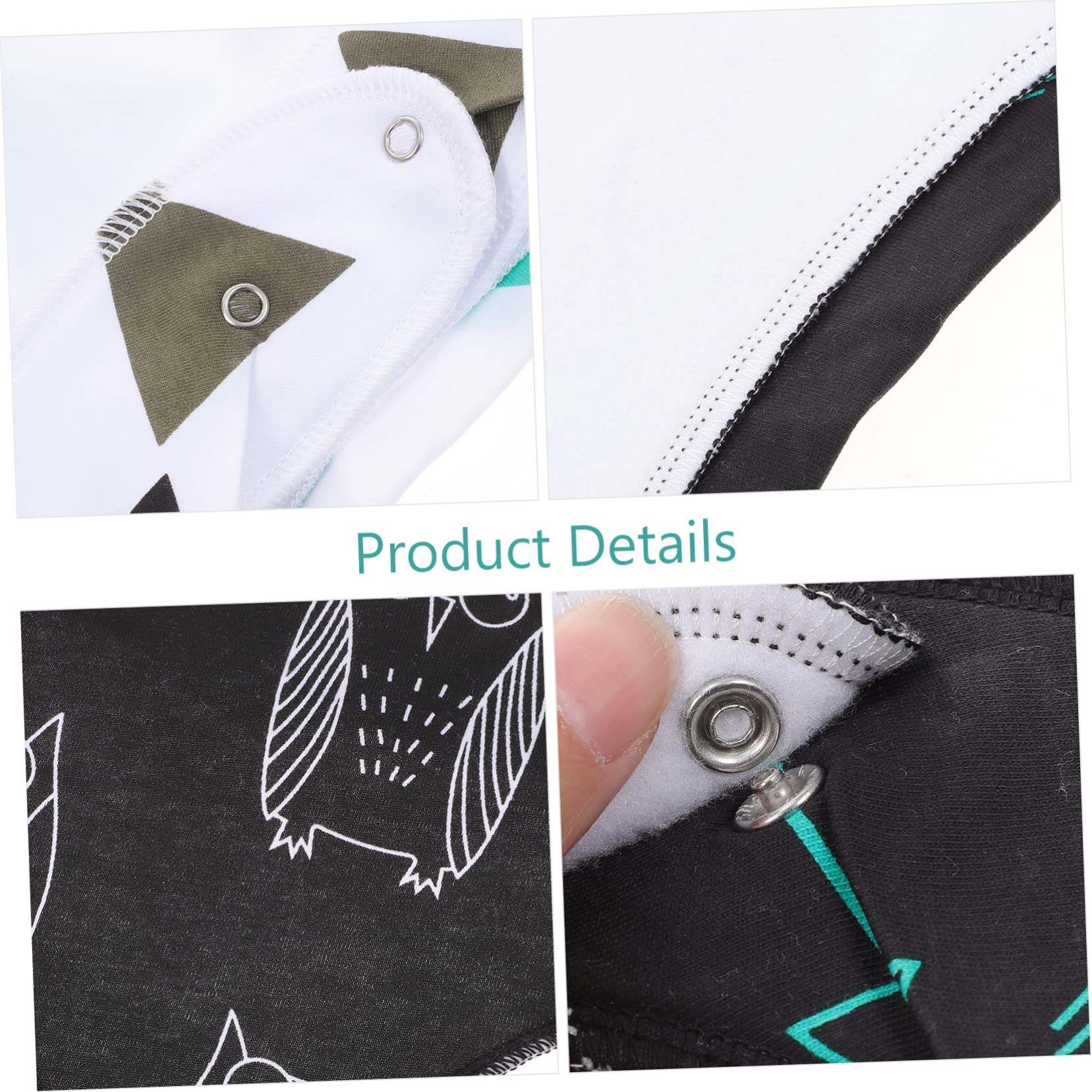 Abaodam 12piezas Baberos De Algodón Impermeables Para Bebés Pack De Bandanas Absorbentes Para Alimentación y Protección Saliva Diseño Unisex Para Recién Nacidos