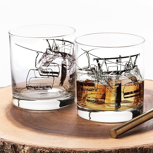 Vista 40 de Black Lantern Whiskey Glasses Set of 2 – 11 oz Heavy‑Base Old‑Fashioned Rocks Glasses with Forest Animal Screen Print Hand‑Printed Durable