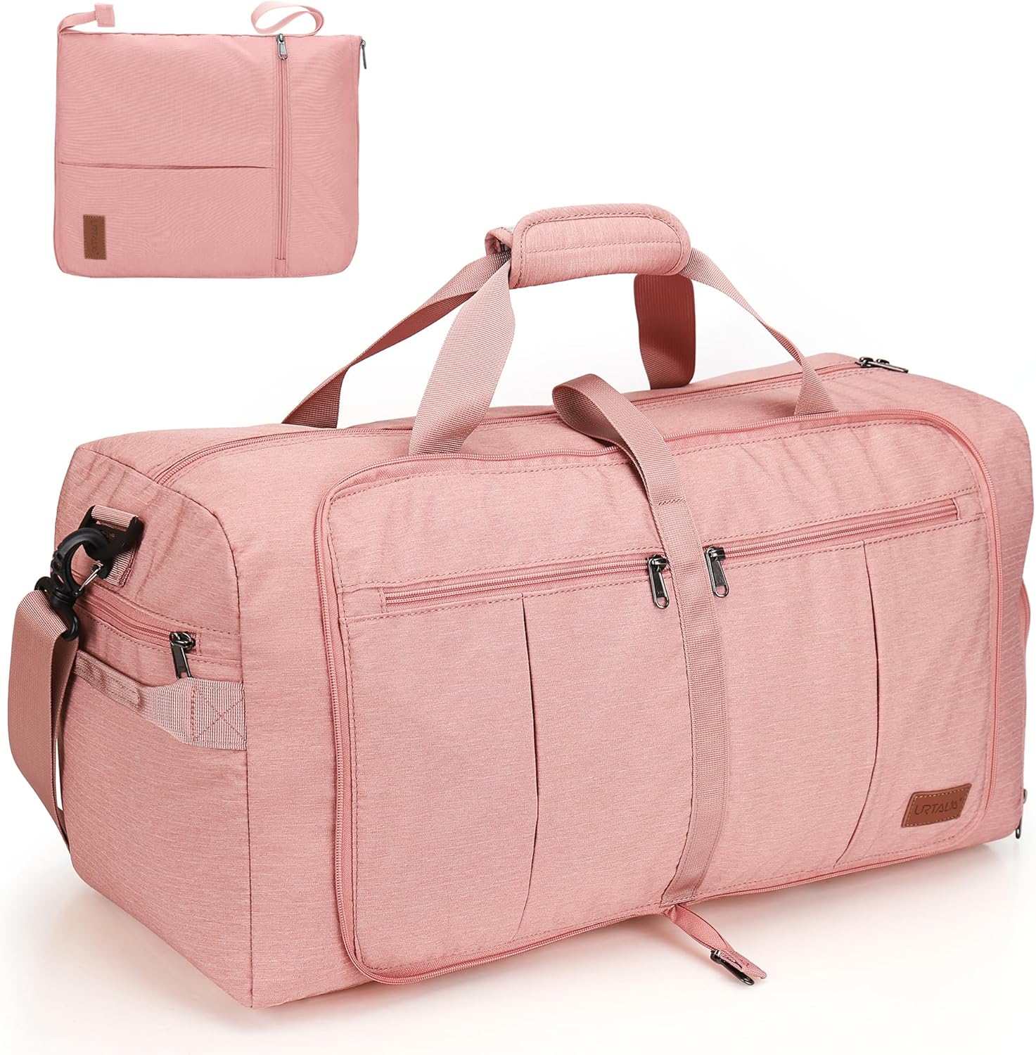 Urtala Airlines Cabin Bag 55x28x25 Underseat Foldable Travel Duffel Sports Gym Bag Holdall Tote Carry on Hand Luggagewith Shoe Compartment Overnight for Women and Men 40L(Pink) Urtala Airlines Cabin Bag 55x28x25 Underseat Foldable Travel Duffel Sports Gym Bag Holdall Tote Carry on Hand Luggagewith Shoe Compartment Overnight for Women and Men 40L(Pink)