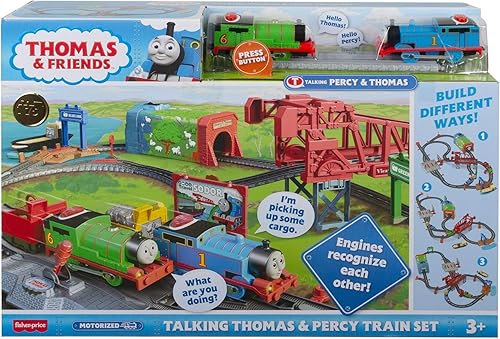 Miniatura 6 de Thomas  Friends Talking Thomas  Percy - Juego de tren motorizado y pistas para niños en edad preescolar a partir de 3 años