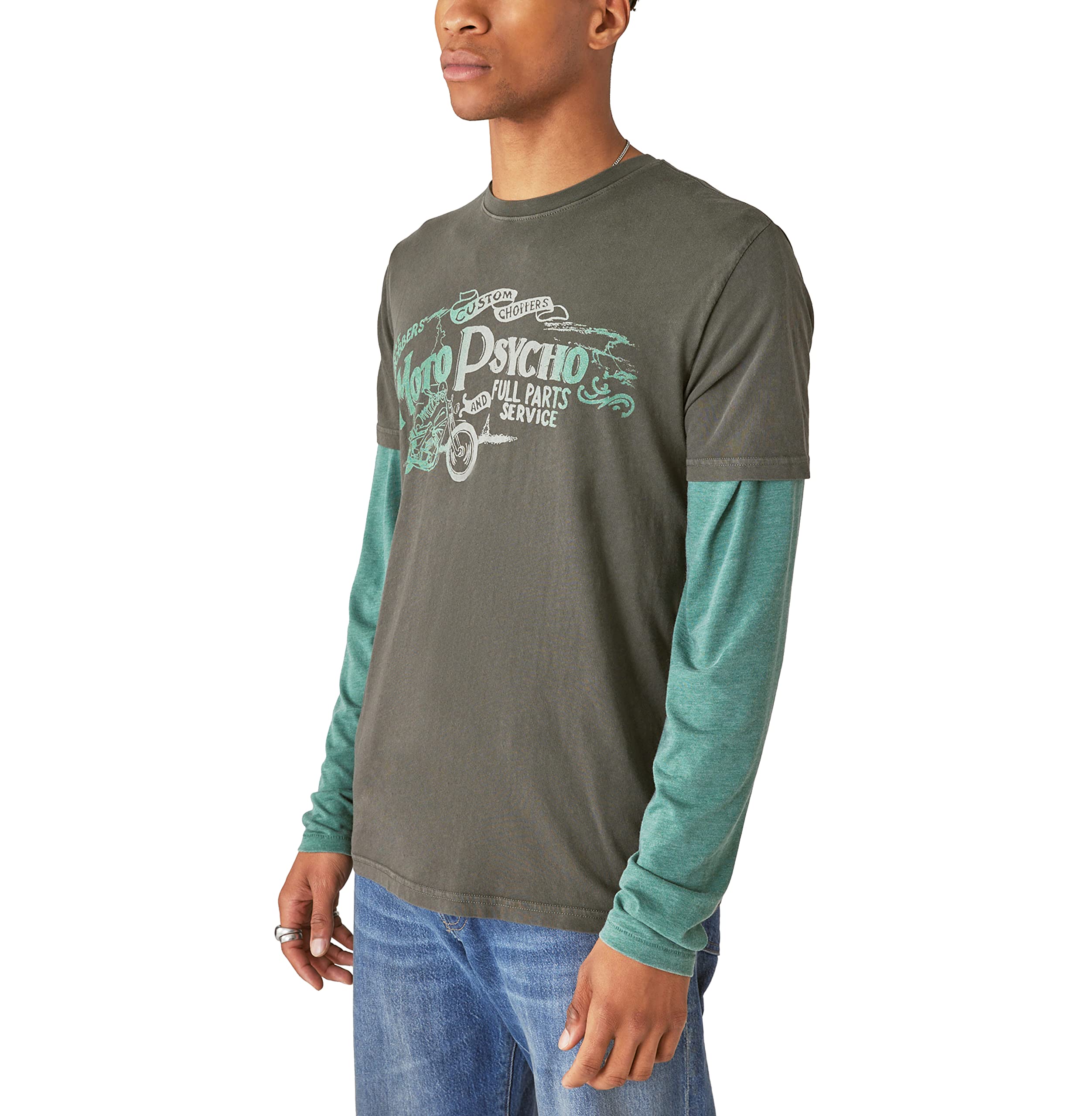 Lucky Brand Sturgis Ombre Moto Graphic Tee Sturgis Ombre Moto Graphic Tee Uomo