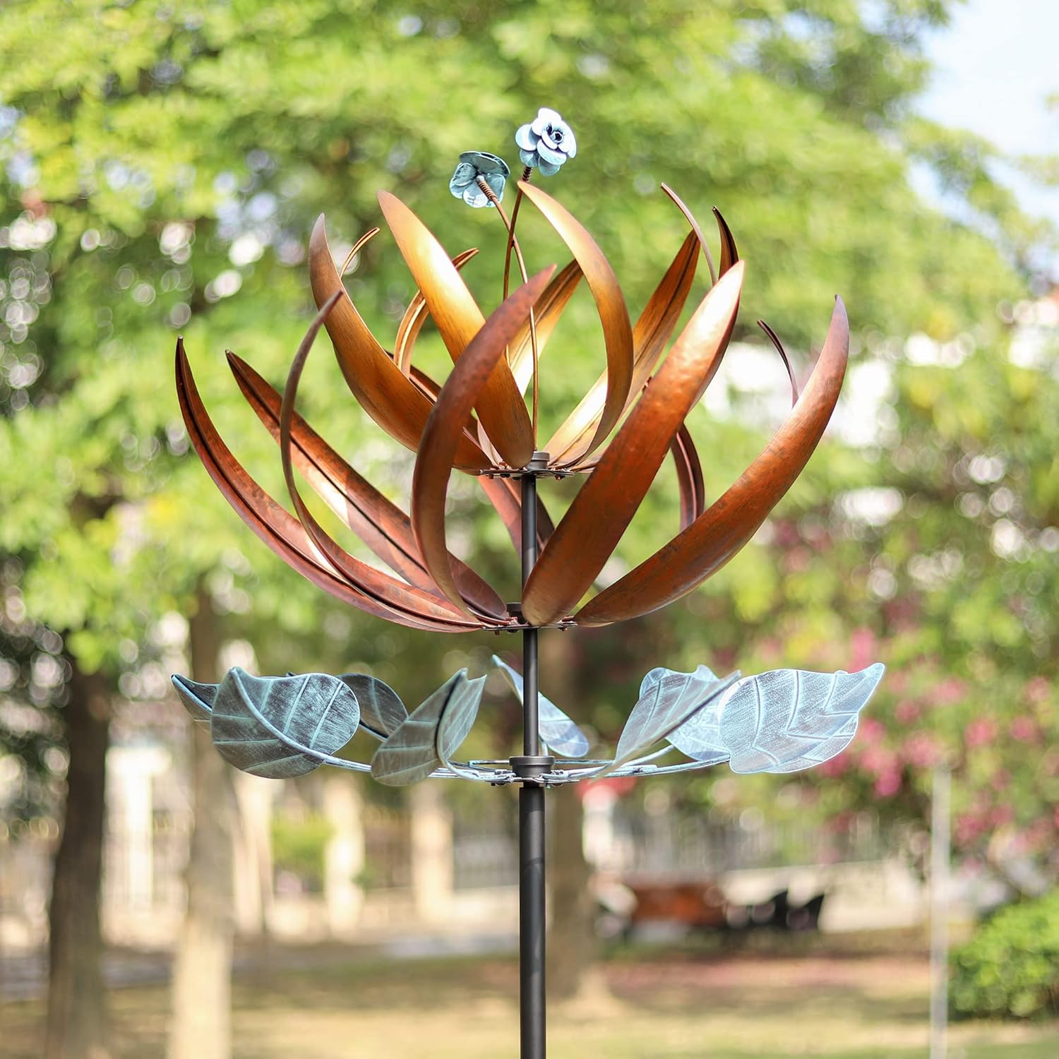 Amazon.co.jp Anniper チューリップ ウィンドスピナー 3D キネティック ガーデン ウィンドスピナー アウトドア メタル
