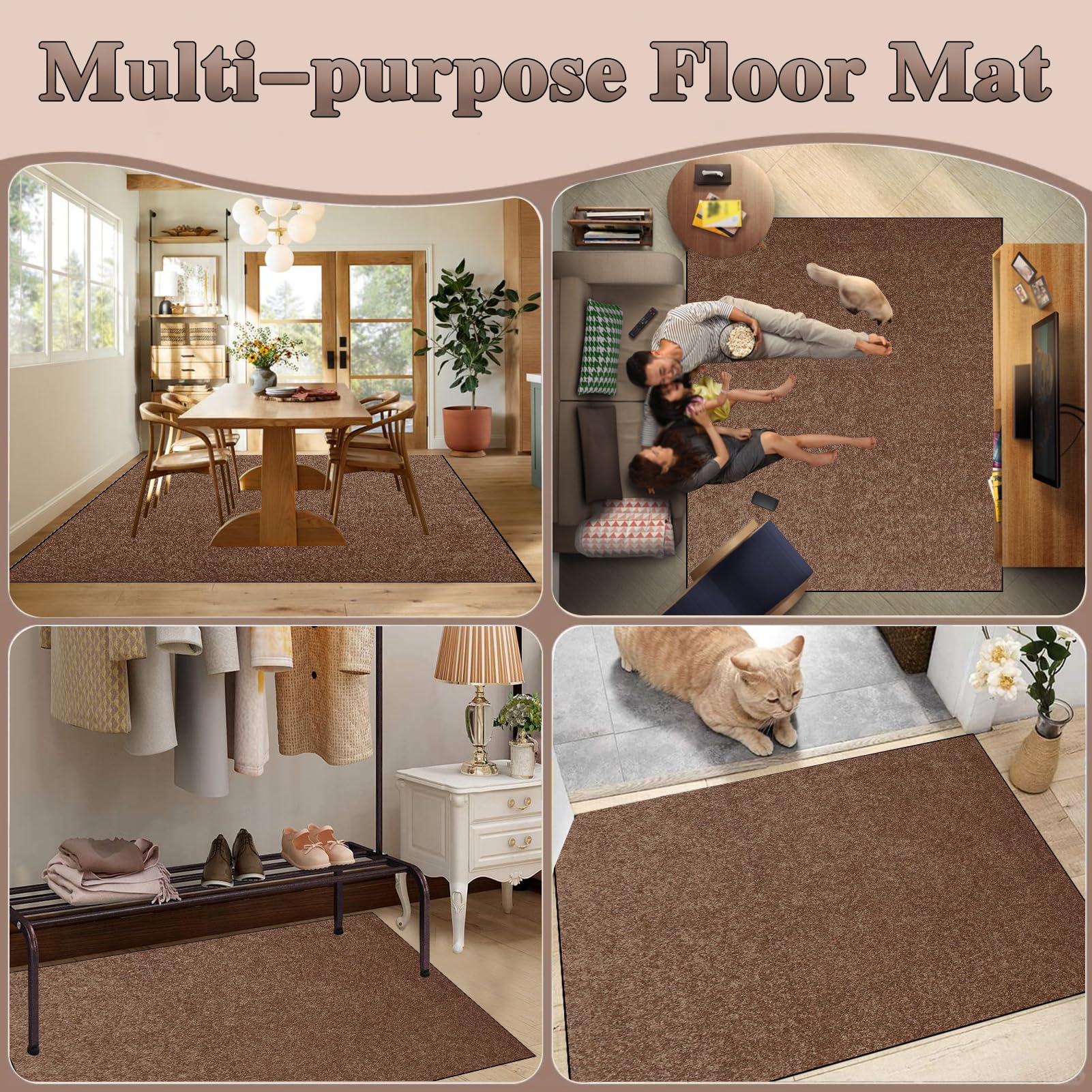 Alfombra Silla Oficina Gaming 120 x 140 cm, Protector Suelo Silla Ruedas, Alfombrilla de Protección para Suelos Duros, Protector Suelo Silla de Escritorio, Tapete Protector de Suelo antiarañazos
