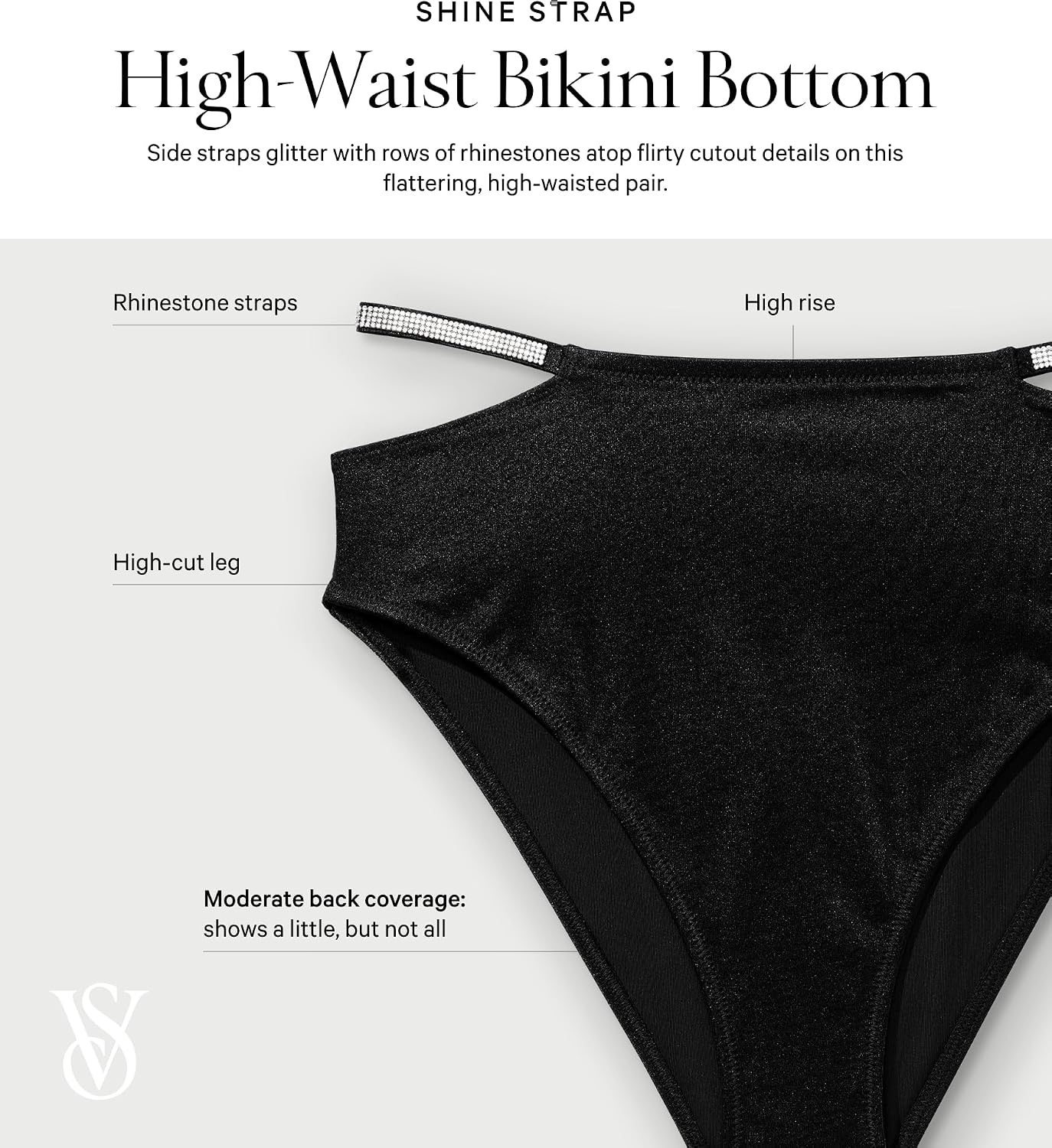 Victoria's Secret Shine Strap High-Waist Cheeky Bikini Bottom