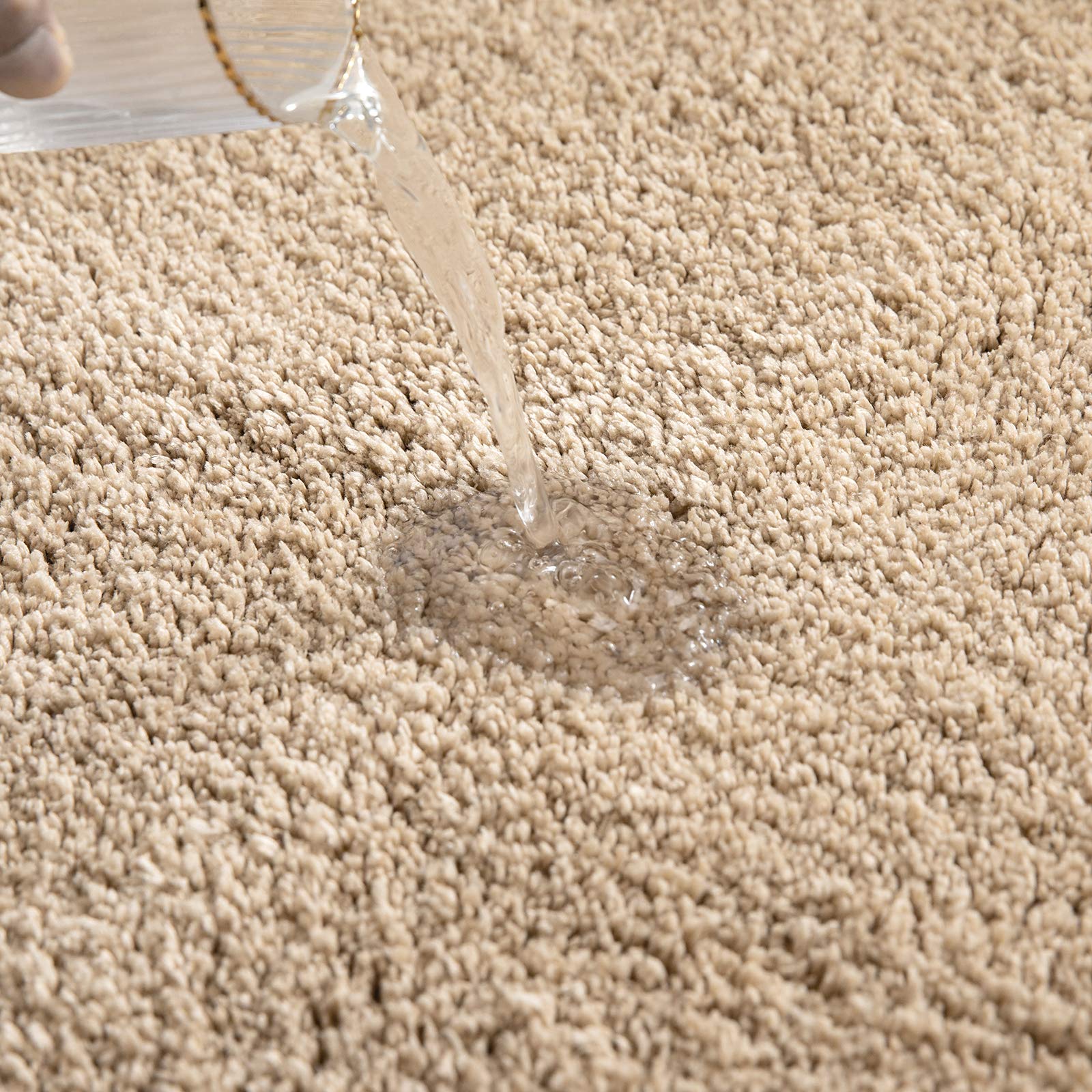MIULEE Alfombra de Baño Antideslizante Absorbente Microfibra Alfombrilla Baño Lavable a Máquina Alfombra Ducha Baño Cocina Puertas de Entrada Pasillo para Dormitorio Salon Modernas 45x120 cm Beige — view 7