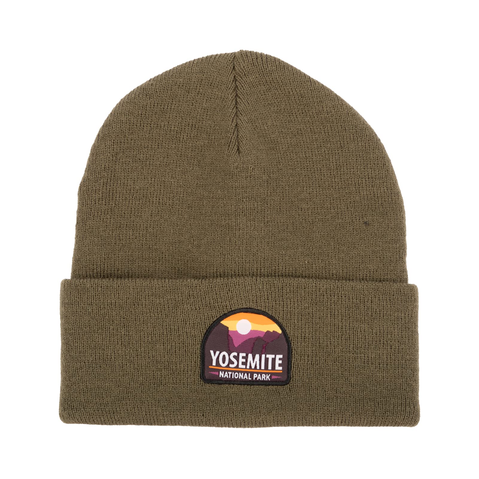National Park Foundation Knit Cuffed Beanie Hat for Women Men Winter Hat Cuffed Beanies Knit Skull Cap Warm Ski Hats (Yosemite Olive)