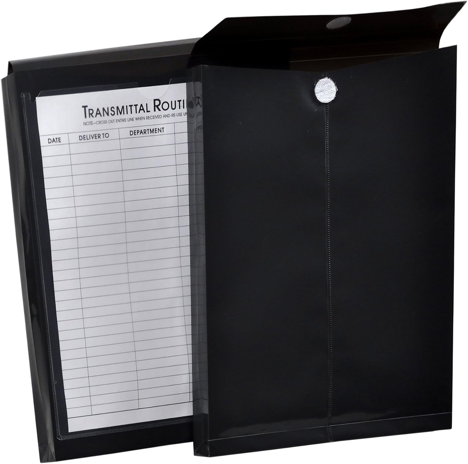 Lion File-N-Send Poly Inter-Office Envelopes, 10 x 13 Inches, Opaque Charcoal Gray (Black), 6 EA/Pack, 1 Pack (22700-CG) : Interoffice Envelope Poly : Office Products