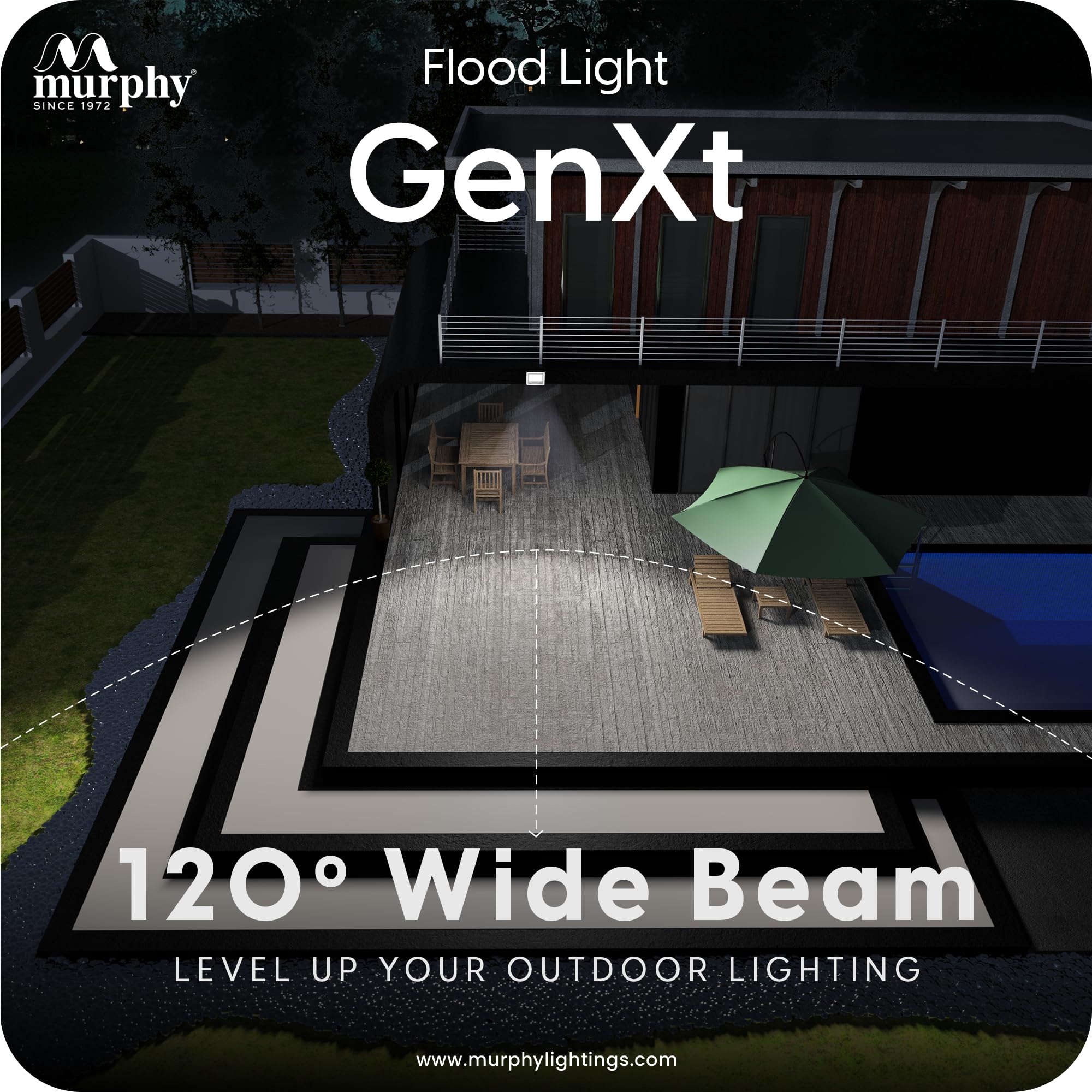 Murphy LED 80W Flood Light, IP-65 Outdoor Light Pack of 1 (Cool White, BIS Approved) 3