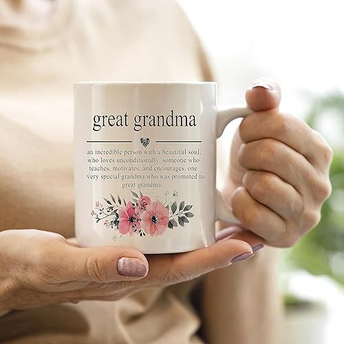 Miniatura 2 de QASHWEY Taza de café de cerámica con definición de gran abuela, regalos para bisabuela, taza de té para el día de la madre, taza de té de cerámica