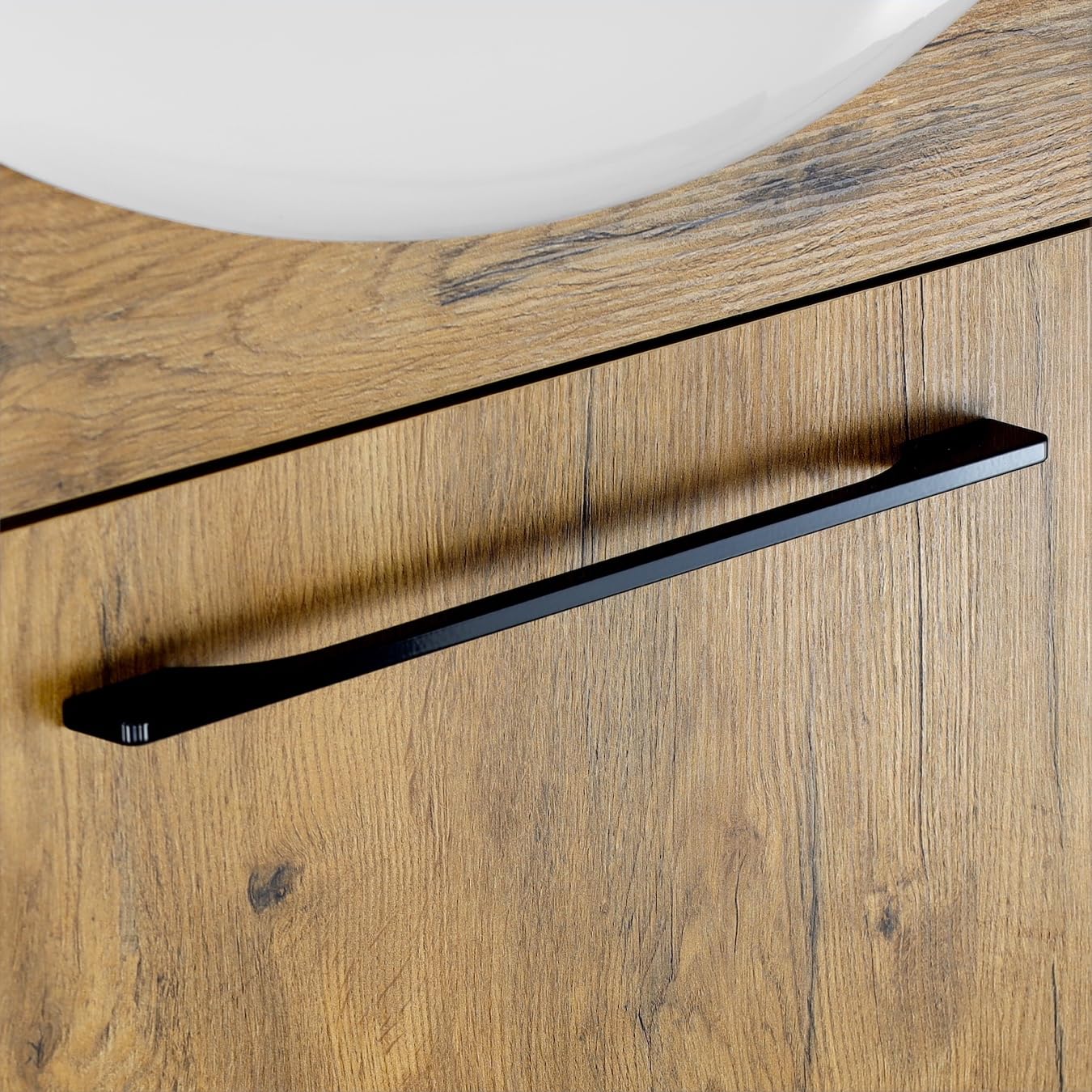 Lavabo con armario bajo 50 cm de ancho, armario bajo lavabo Altea con lavabo Lancelot roble - Mueble bajo lavabo para baño, armarios de baño