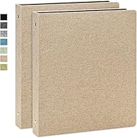 Vista 12 de Vienrose Carpeta de 3 Anillos de 1 Pulgada con Anillos Redondos con Cubierta de Tela de Lino, Se Adapta a Papel de 8.5 x 11 Pulgadas, Organizador