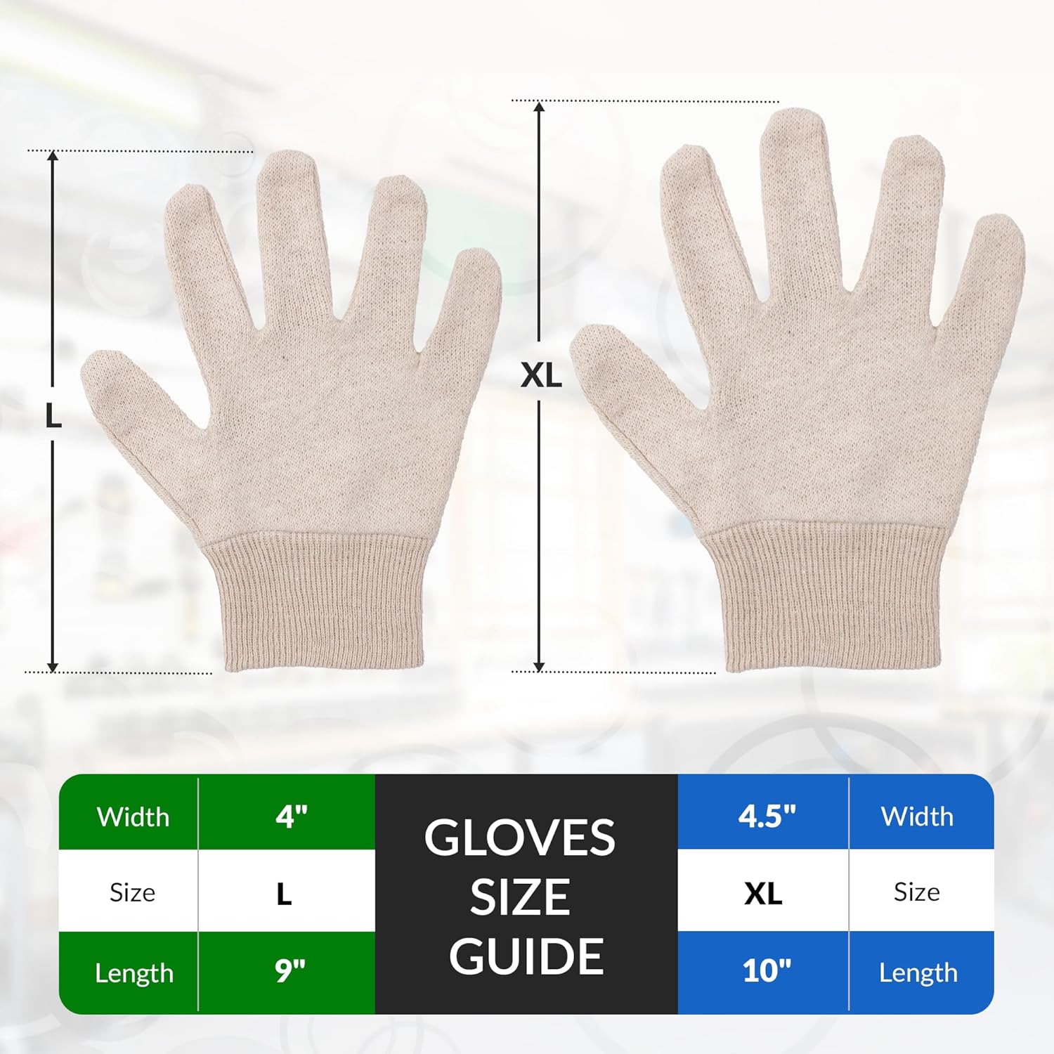 Jersey Gloves. Polyester and Cotton Jersey Work Gloves with Open Cuff. Machine Washable Cotton Gardening Gifts - Image 6