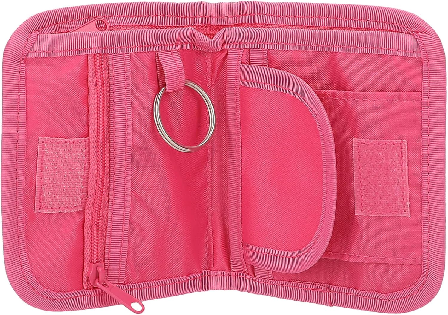 Depesche Youthful, Pink Wallet for Girls - Modern, Faux Leather, 2 Compartments, Neck Pouch, Key Ring