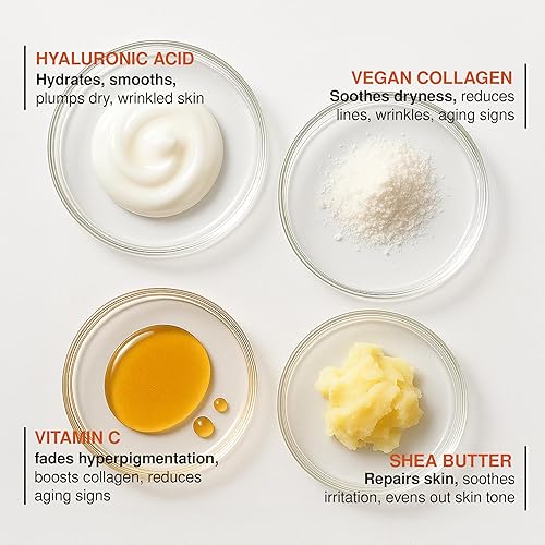 Miniatura 6 de Hidratante con vitamina C para la cara, dermatológicamente probado, con colágeno, crema facial antienvejecimiento, ultra hidratante, brillante,