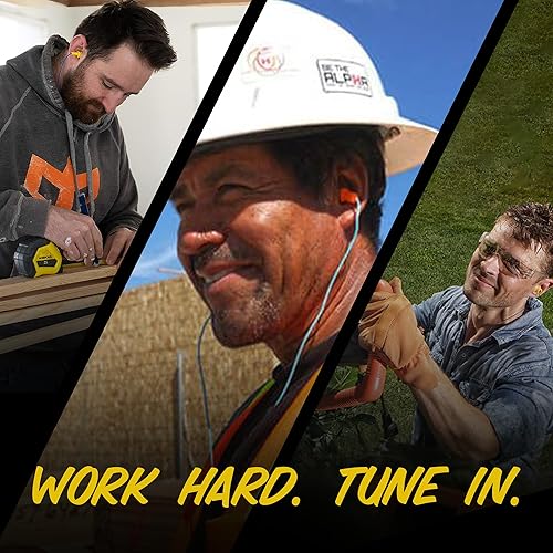 Miniatura 8 de Plugfones Guardian Plus - Auriculares intrauditivos híbridos con reducción de ruido con micrófono de aislamiento de ruido y controles (naranja y