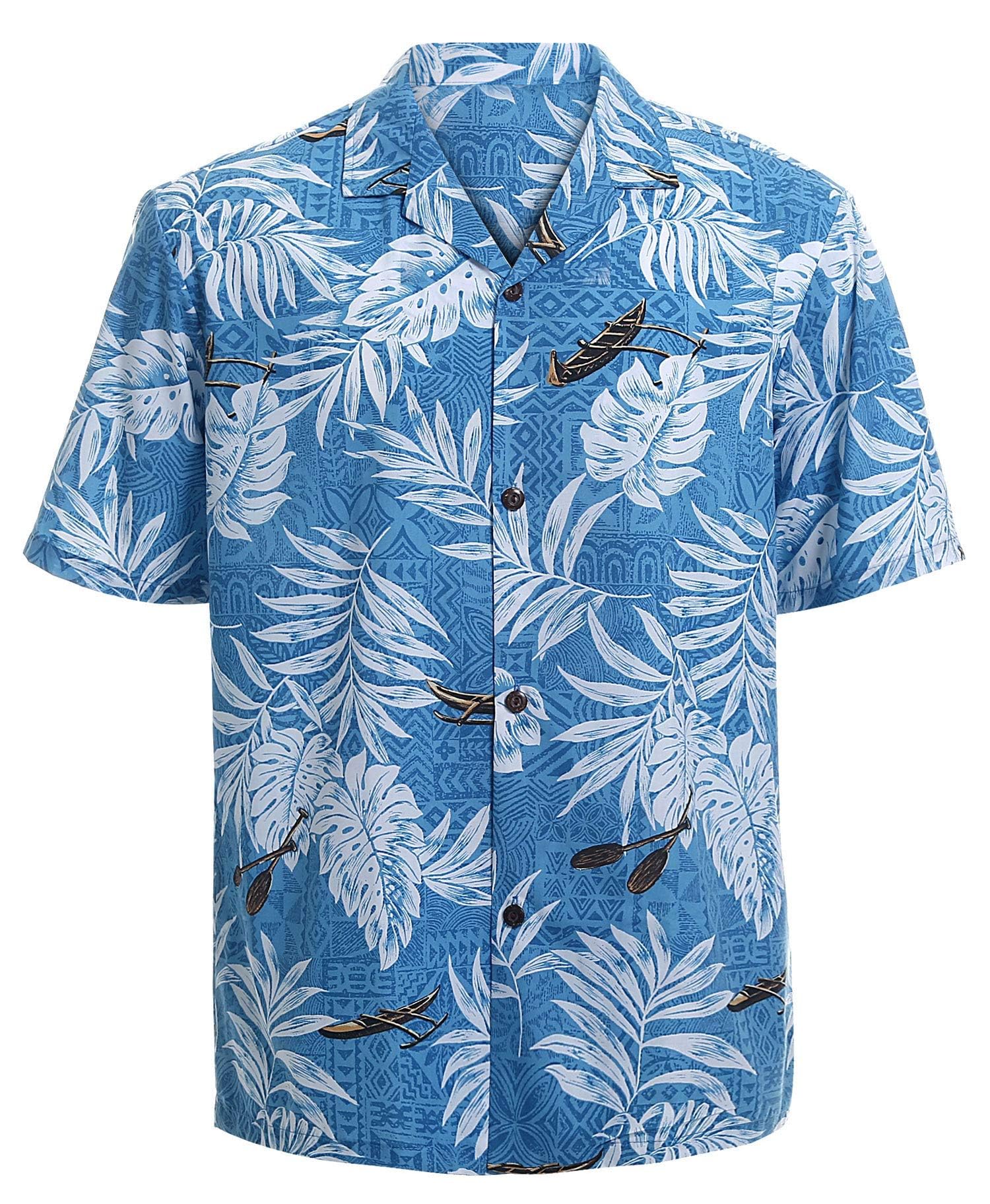 Tropical Storm Hawaiian Shirts for Men Short Sleeve Regular Fit Mens Floral Shirts