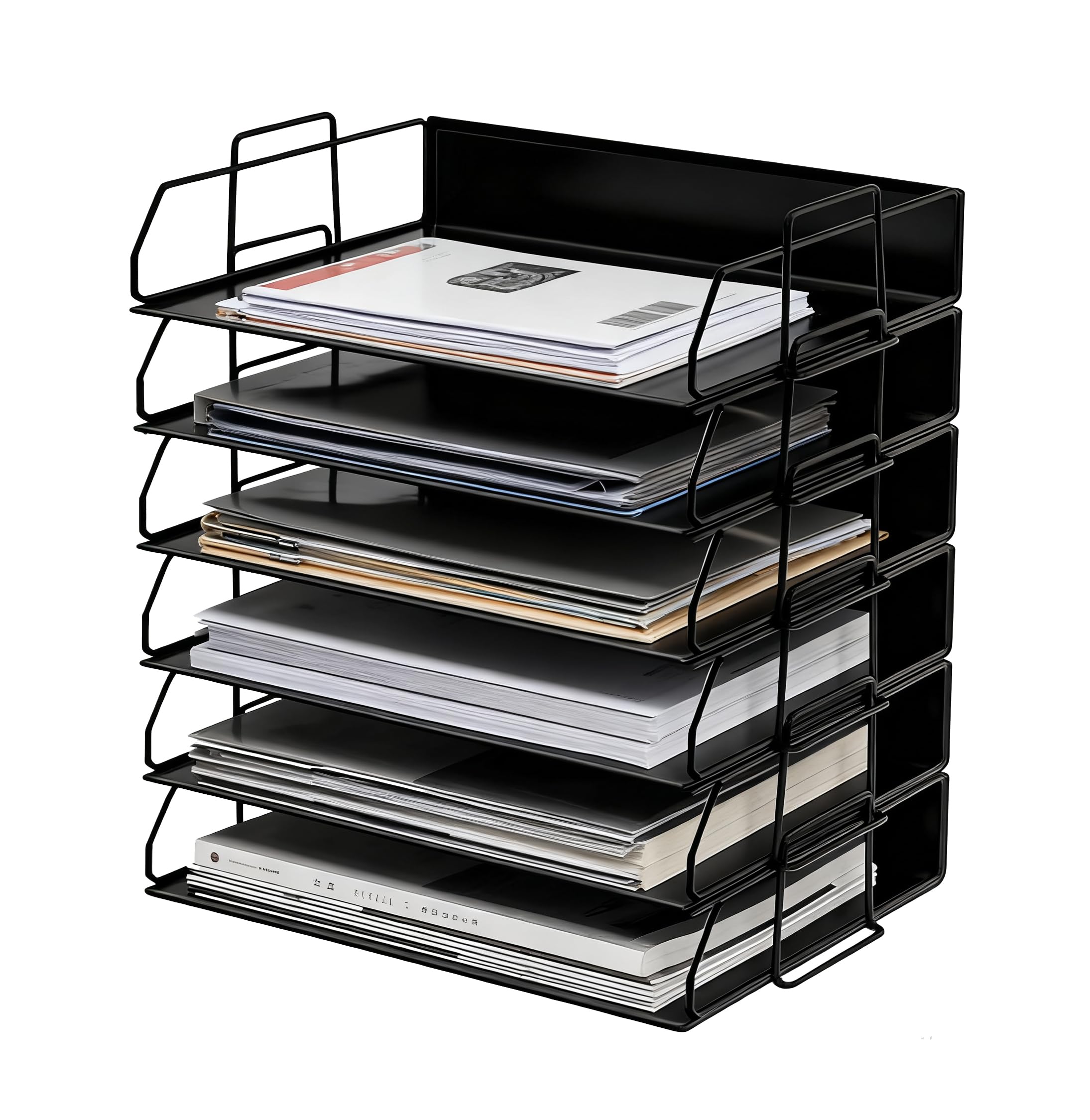 Amazon.co.jp: A4 スチール製 レターケース 4段/6段 金属製書類棚