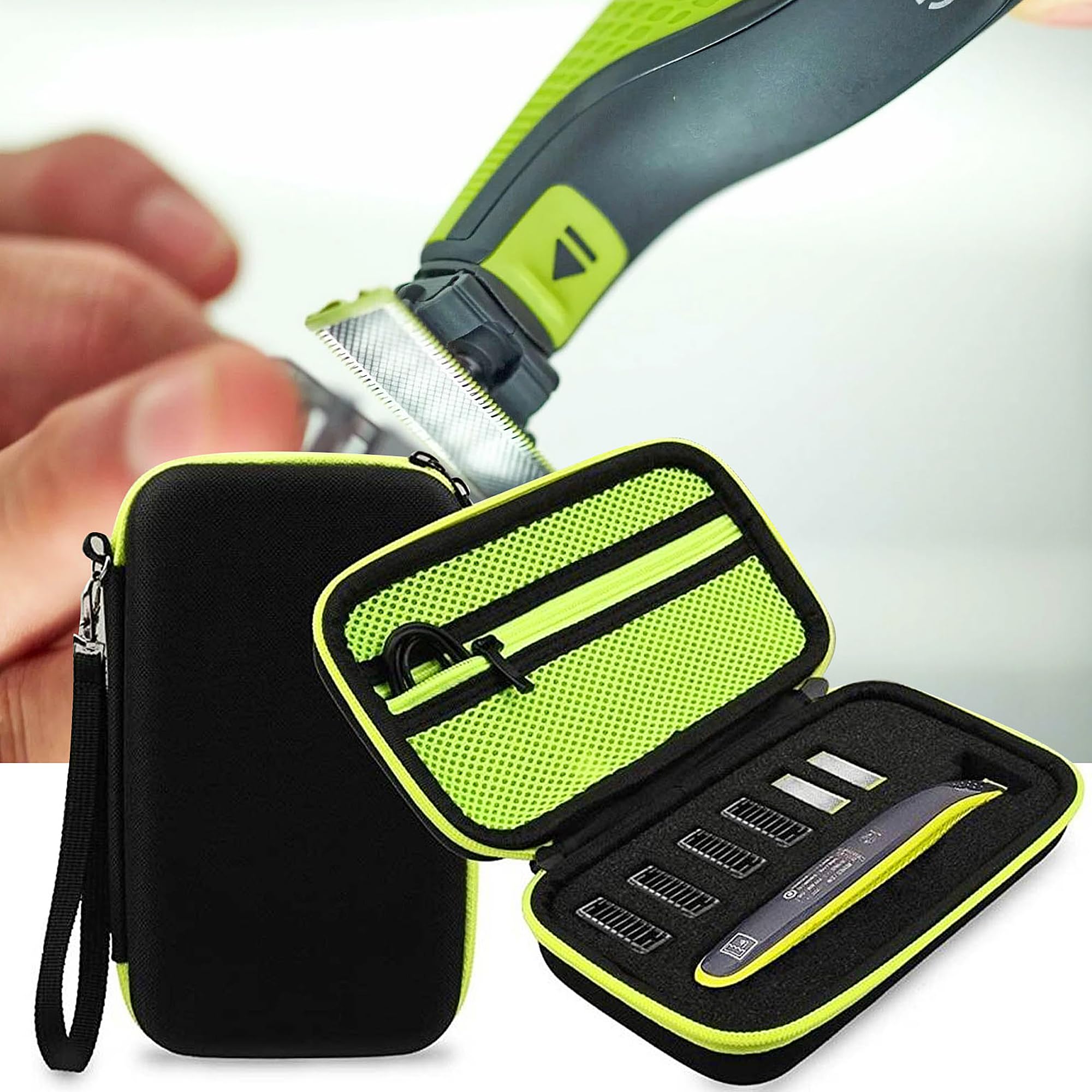 Etui na golarkę elektryczną dla Philips 360 Face & Body QP2724/31 QP2734/30 QP6552/30 QP6551/30 QP2824/30 torba podróżna (z gąbką)