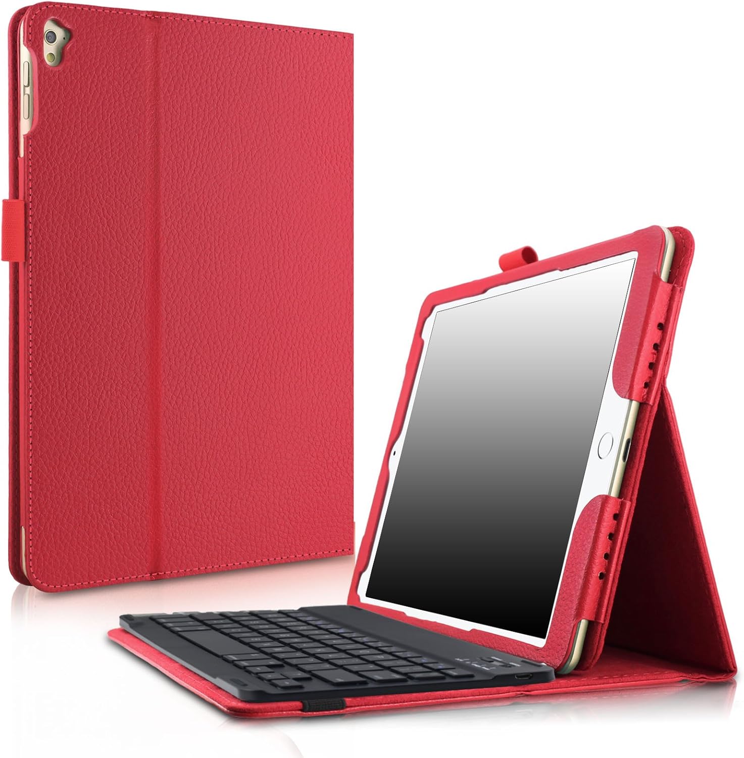 INFILAND iPad Pro 9.7 Keyboard Case, Folio Slim Fit PU