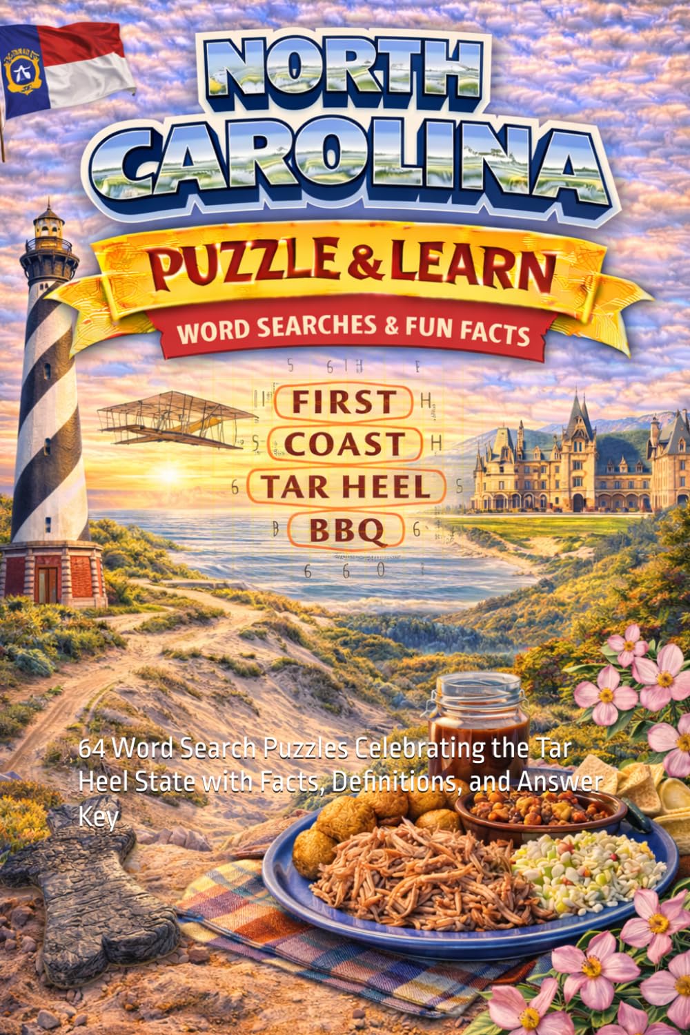 North Carolina Word Search Puzzle and Learn: 64 Word Search Puzzles Celebrating the Tar Heel State with Facts, Definitions, and Answer Key (Ultimate States Word Search and Learn Collection)