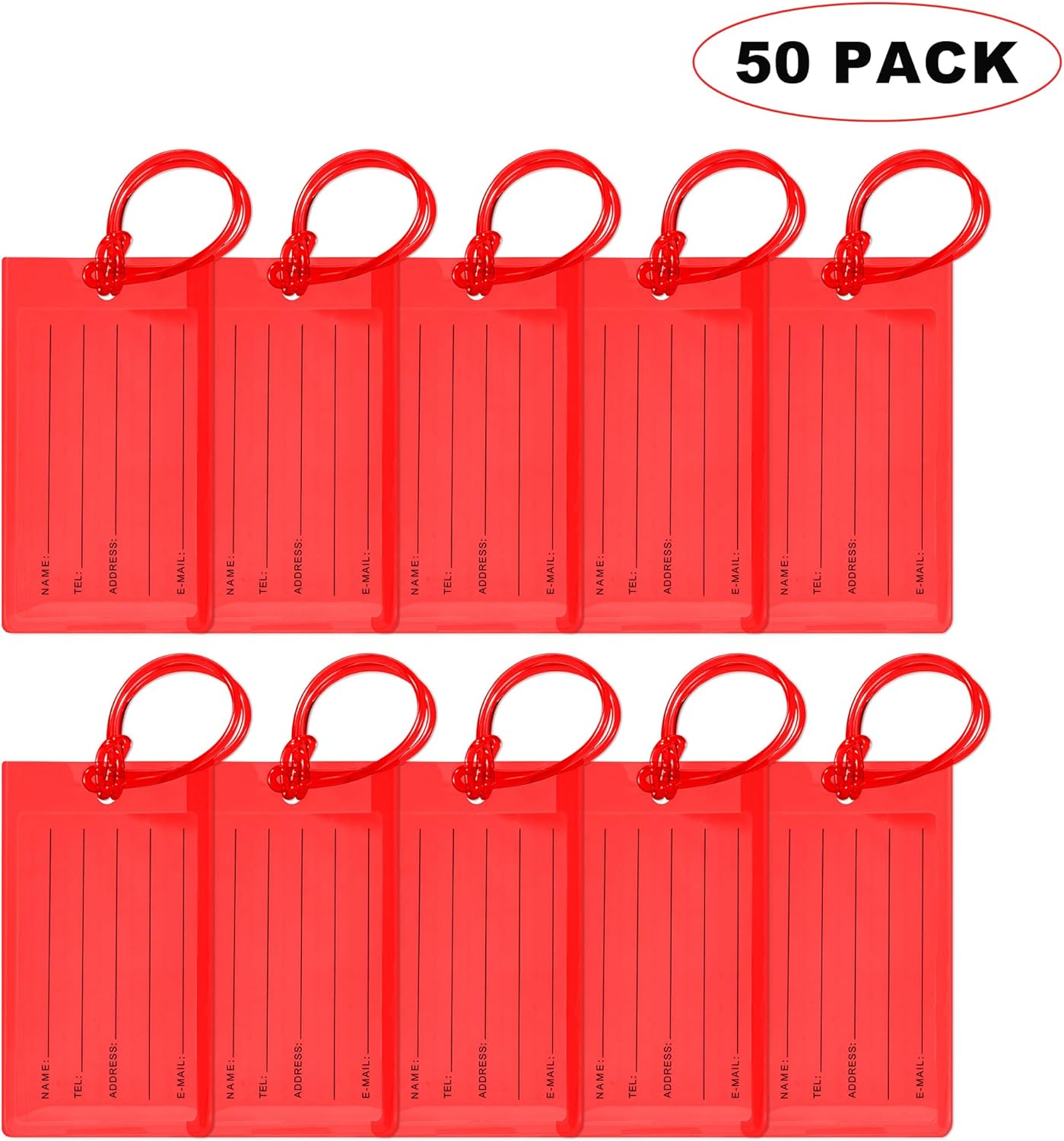 50 Pack Luggage Tags by Sodsay