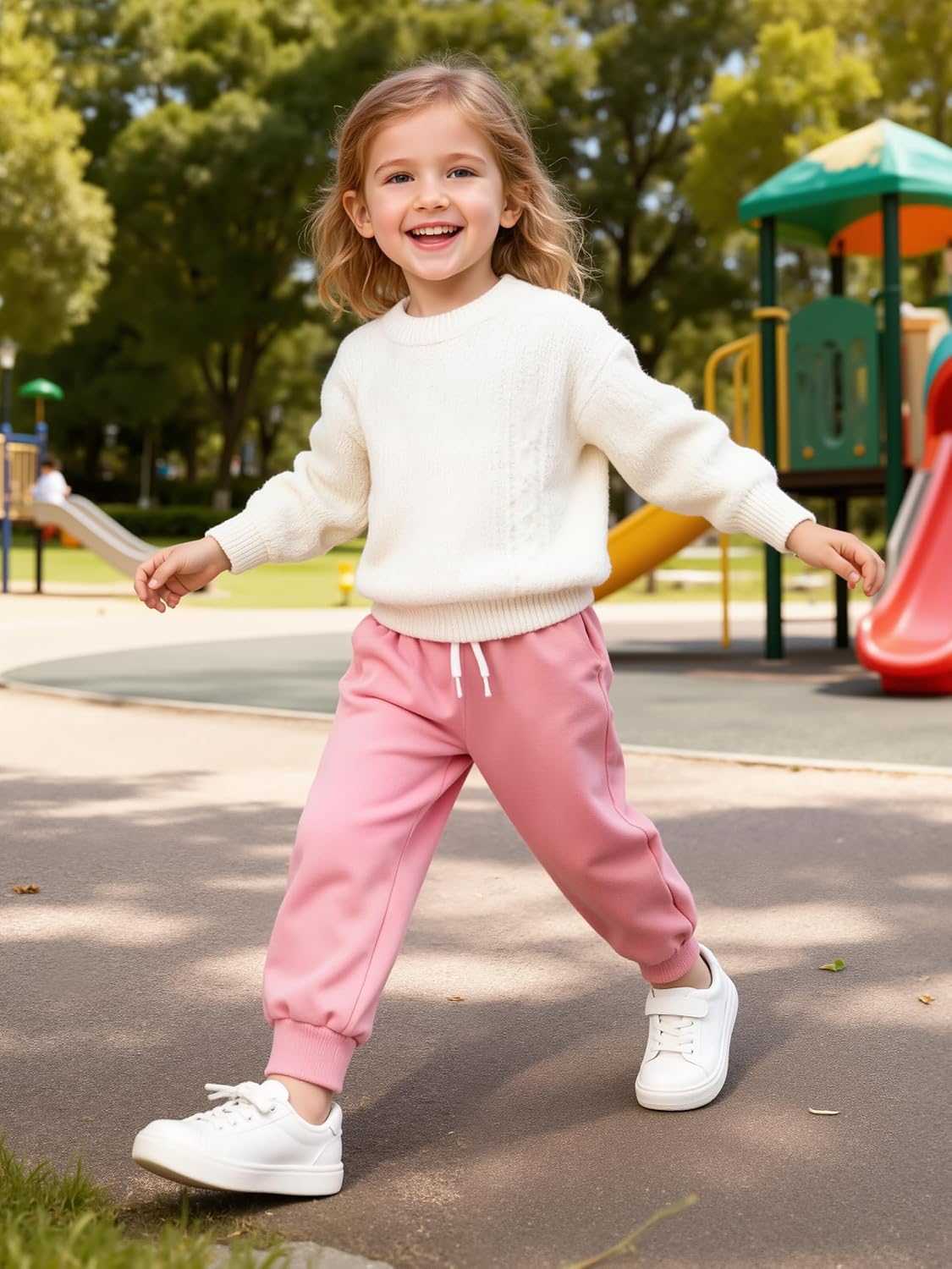 Resinta 3 Pack Toddler Girls Boys Sweatpants Kids Casual Athletic Pull-On Cotton Jogger Pants with Drawstring for Boys Girls - Image 2