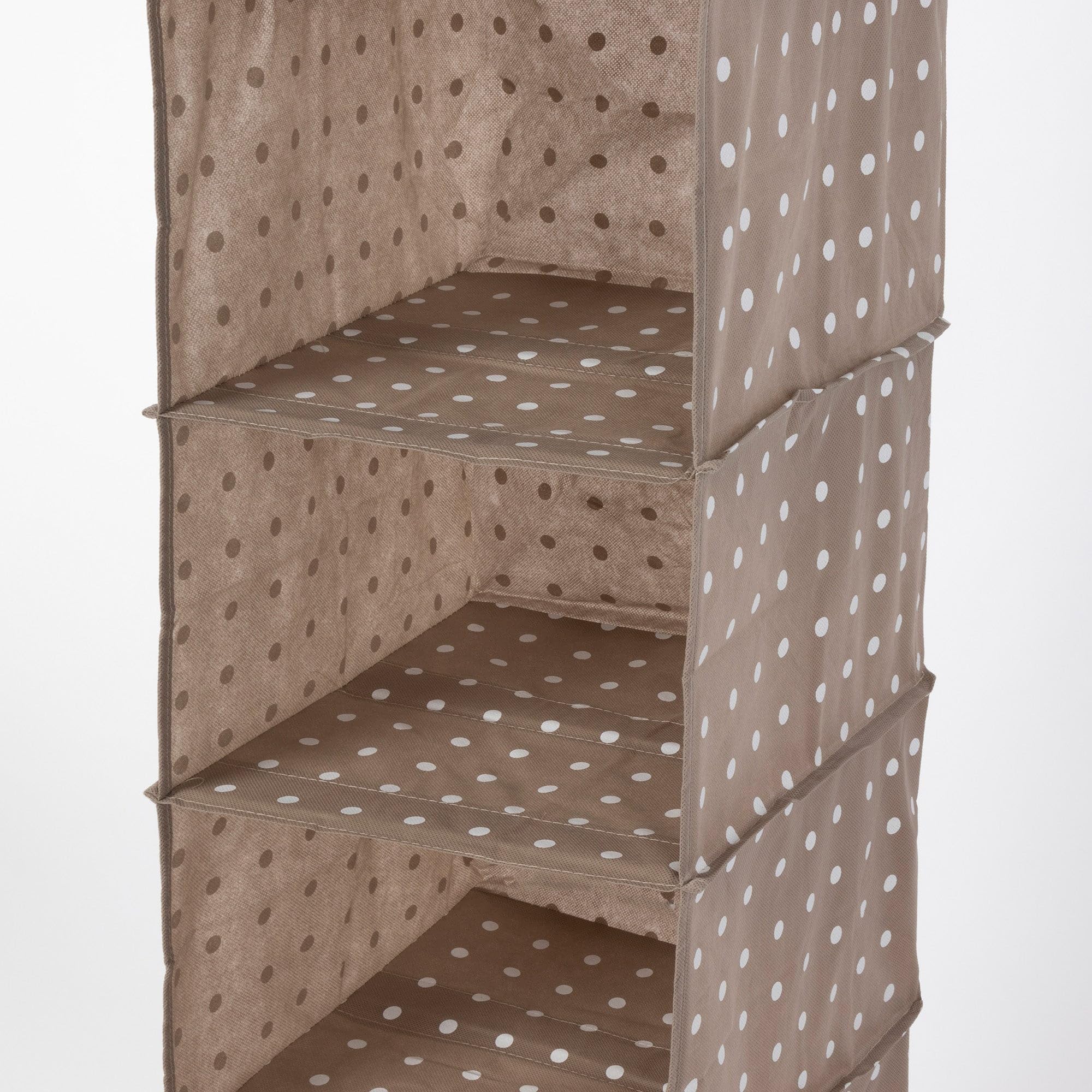 Compactor Rivoli Organizer Portatutto A Sospensione, 6 Scomparti, Fissaggio con Velcro, Fino a 6 kg, Marrone Rivoli, 30 x 30 x H 128 cm, RAN4381B