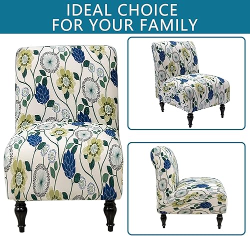 Miniatura 5 de Liykimt Funda para silla decorativa sin brazos, súper ajuste, elástica, elastano, extraíble, lavable, para silla sin brazos, fundas protectoras para