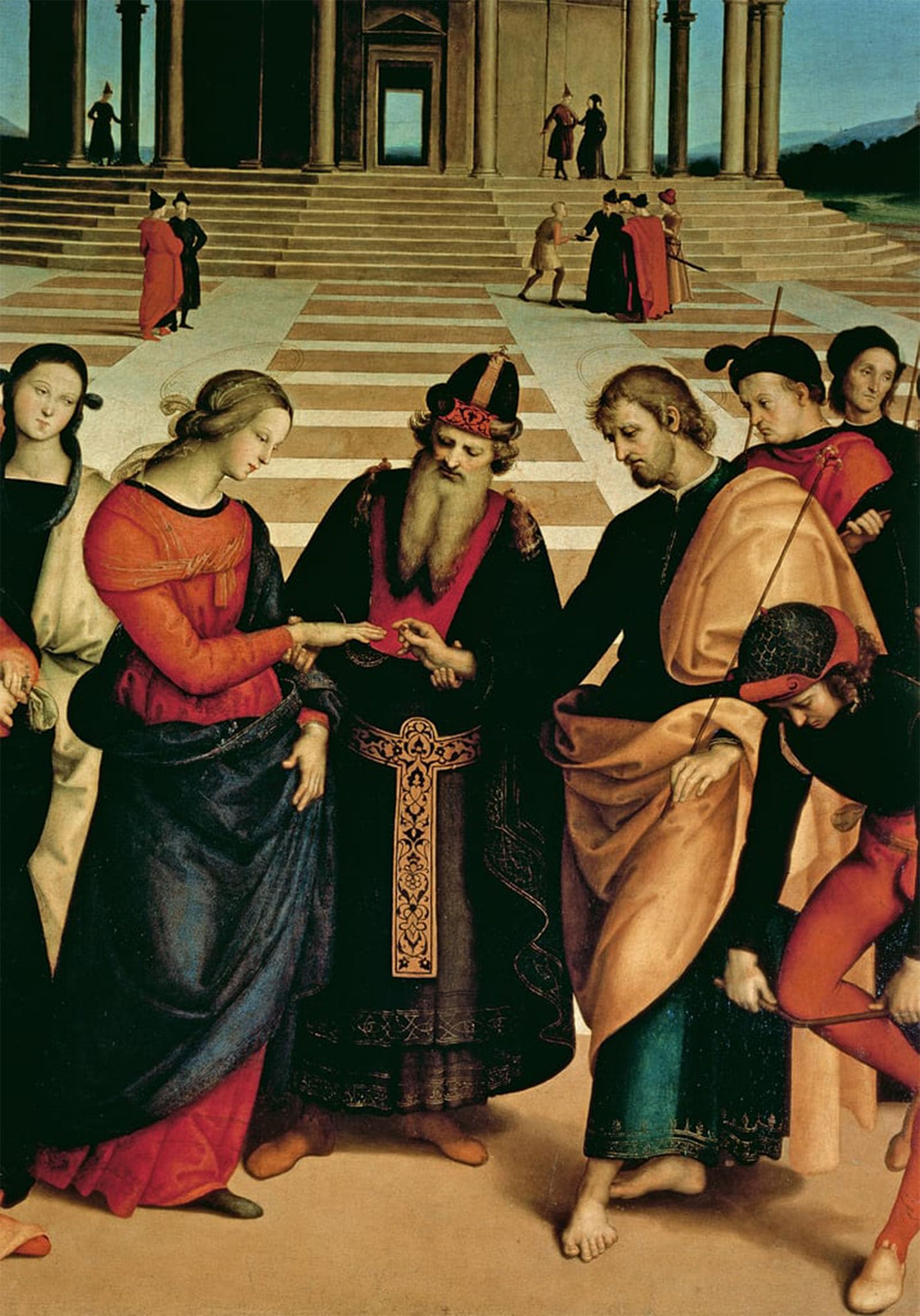 SERENDIPITP Retro Picture Poster Wall Art Pictures Painting the Marriage of the Virgin by Raphael Wall Art Canvas Print for Wall Decor 60x90cm