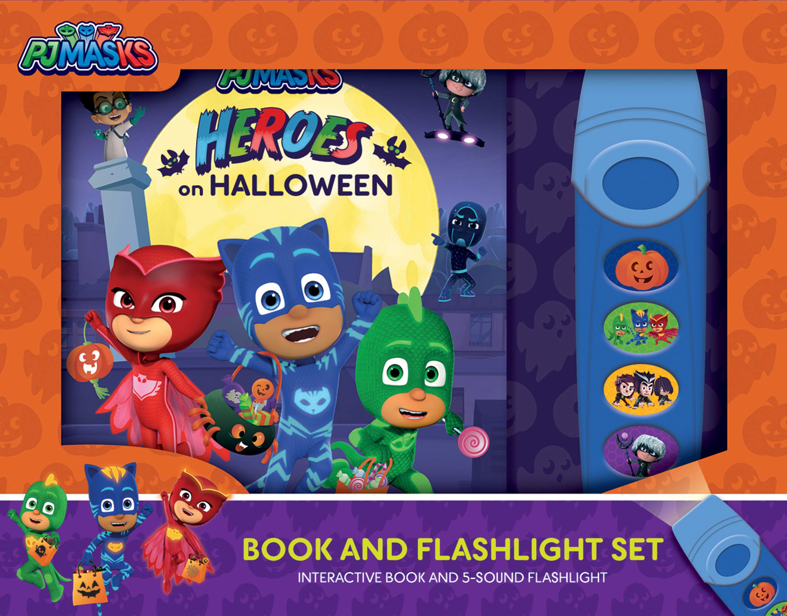 PJ Masks - Heroes on Halloween Sound Book and Flashlight Set - PI Kids