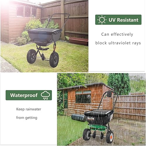 Miniatura 3 de Hadisi Cubierta esparcidora de transmisión con ventana transparente de PVC, cubierta impermeable para esparcidor de fertilizantes, se adapta a Scott