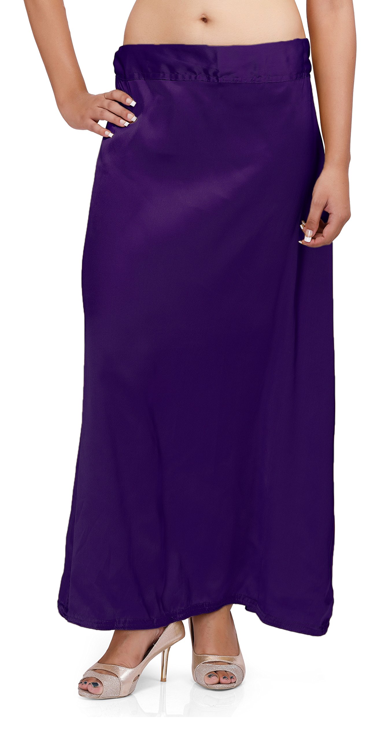 pkyc Women's Satin Petticoat (Purple)-picture-20