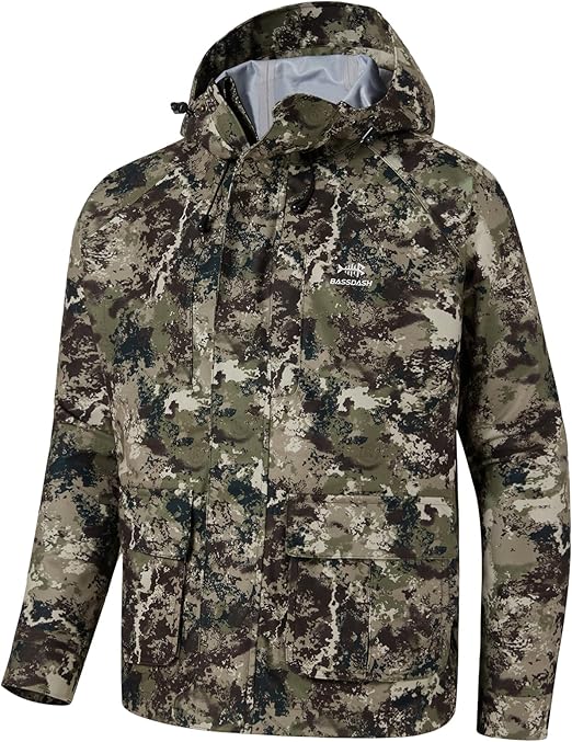 BASSDASH Winterjacke Wasserdicht - Isoliert Für Angeln & Jagd, Leise Atmungsaktiv
