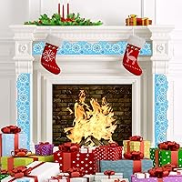 Vista 5 de Tablero de anuncios de Navidad de invierno de 63 pies, bordes de tablón de anuncios de pingüino de copo de nieve, decoración de tablero de anuncios