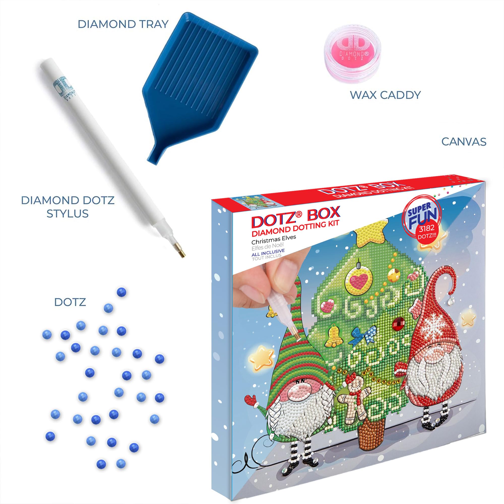 Kit Accessori Diamond Dotz - Vassoio, Applicatore, Cera | Per Pittura Con Strass | Bianco - Foto 3