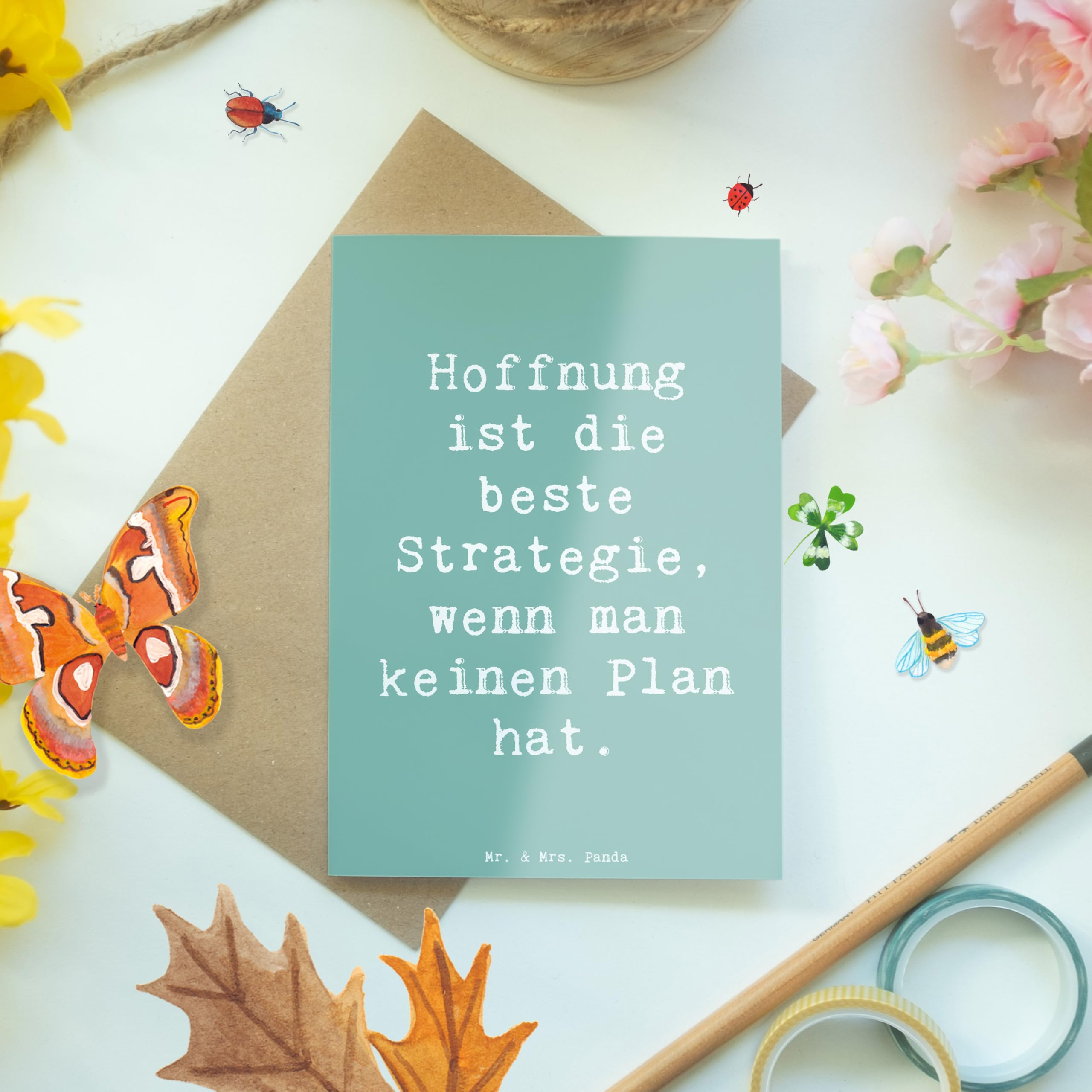 Mr. & Mrs. Panda Grußkarte Für Die Chefin – Lustige Karte Mit Spruch, Perfekt Als Geschenk Oder Glückwunsch