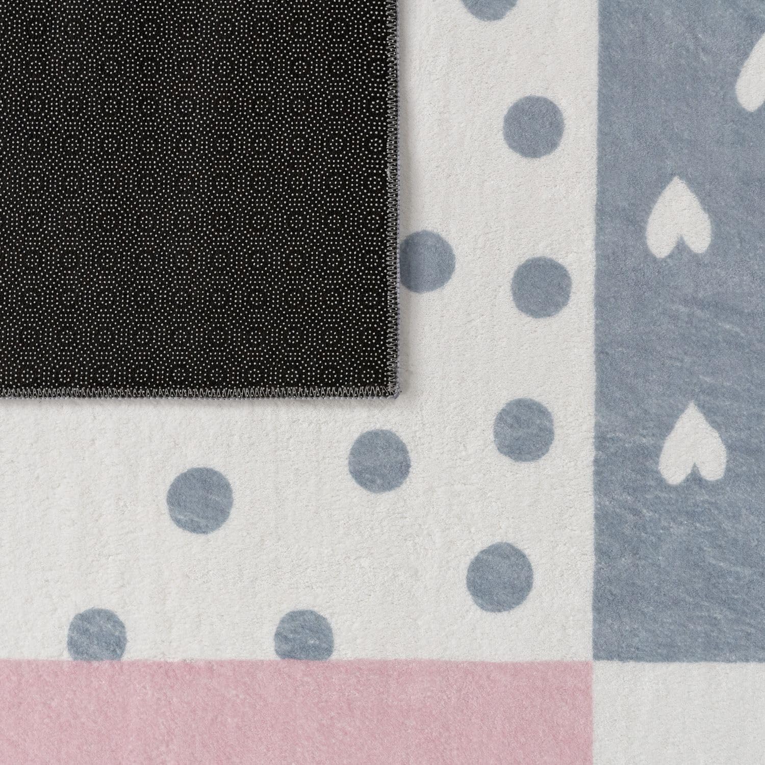 Tappeto Cameretta TT Home - Design Cuori Grigio Crema - Morbido E Resistente 200x280 Cm - Foto 4