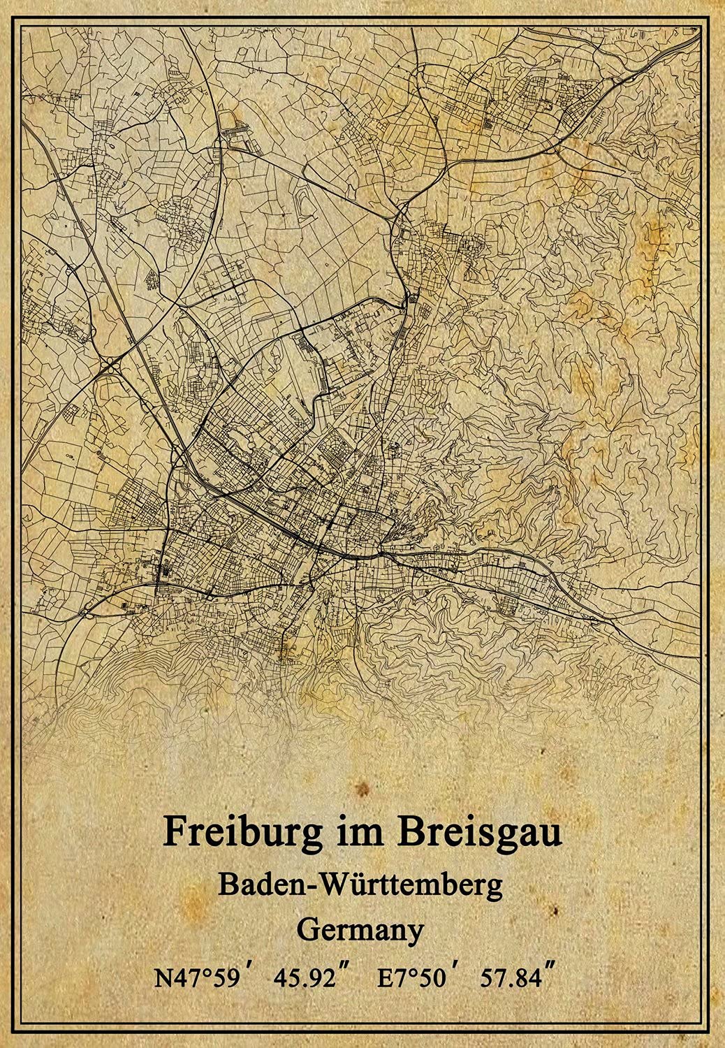 freiburg-im-breisgau-germany-map