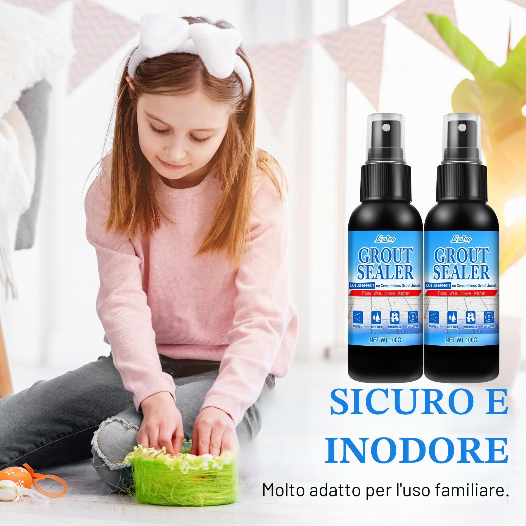Stucco per Piastrelle - 200g Sigillante per Fughe per Piastrelle per Doccia, Cucina per Pavimenti, Sigillante Perdite Acqua Trasparent per Interni & Esterni per Marmo, Granito