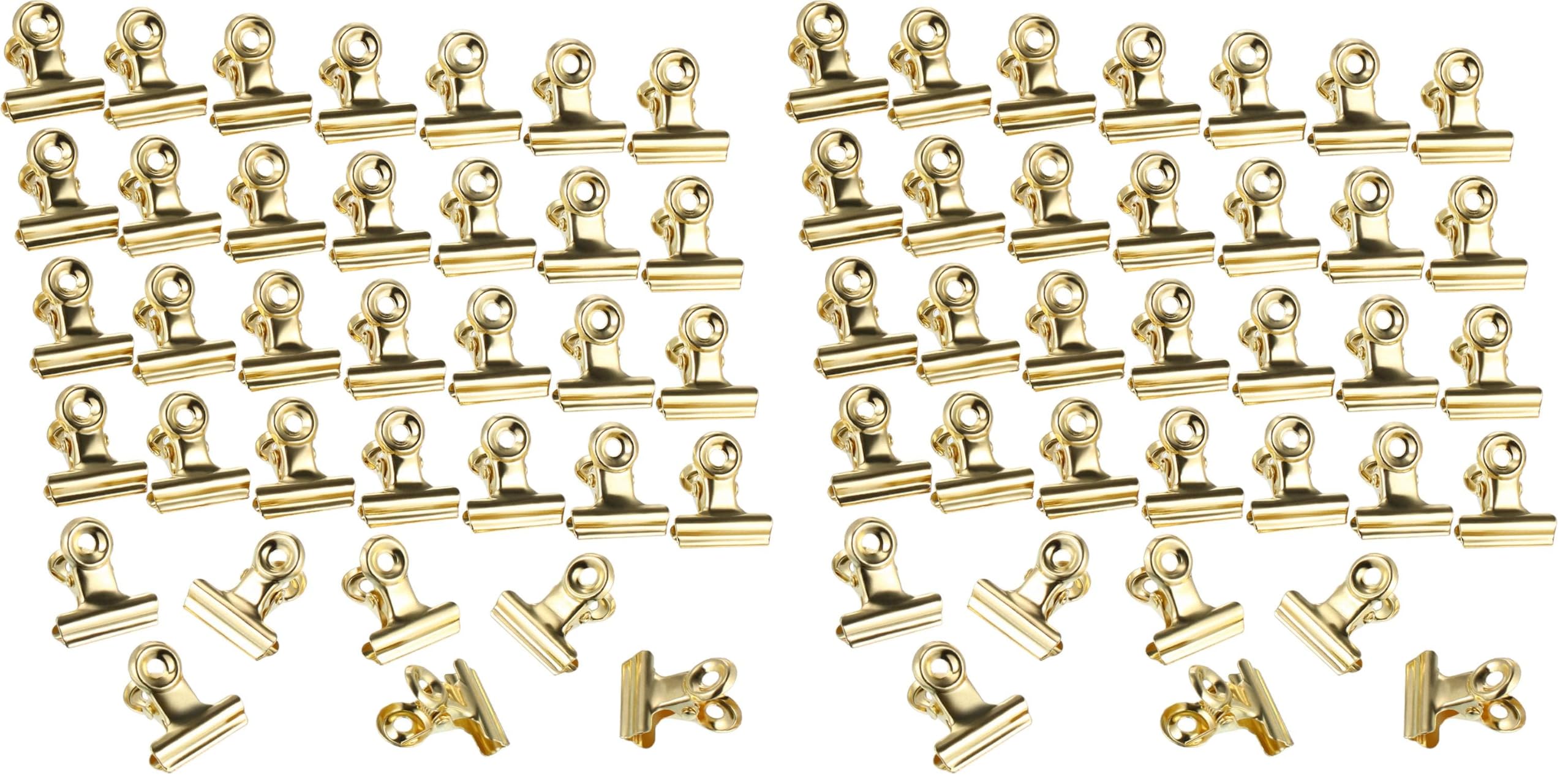 Boao 100 Pcs Gold Clips Small Binder Clips for Photos Papers Artwork