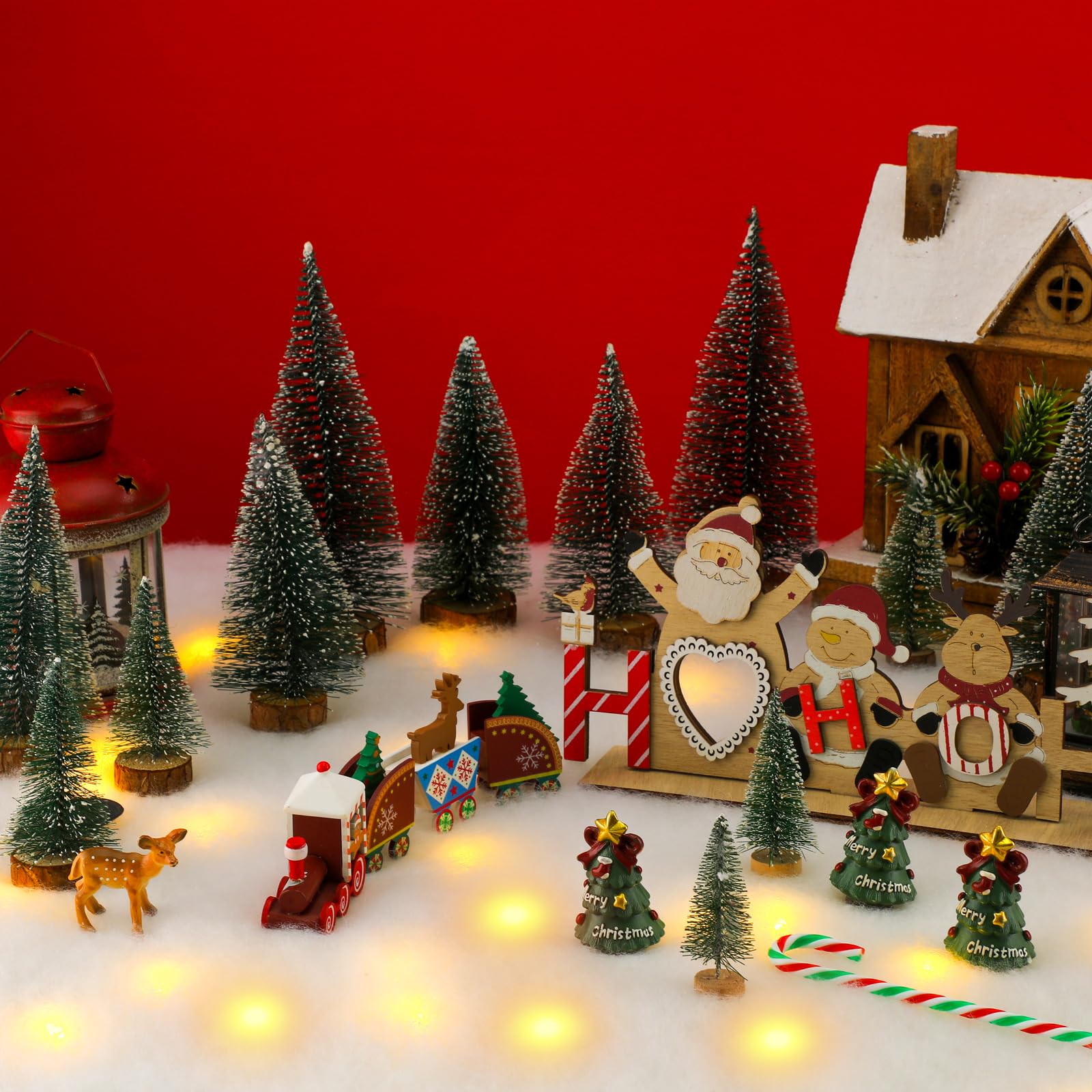 Weihnachtliche Schneedecke Mit LED-Beleuchtung - Winter Deko Für Innenbereich