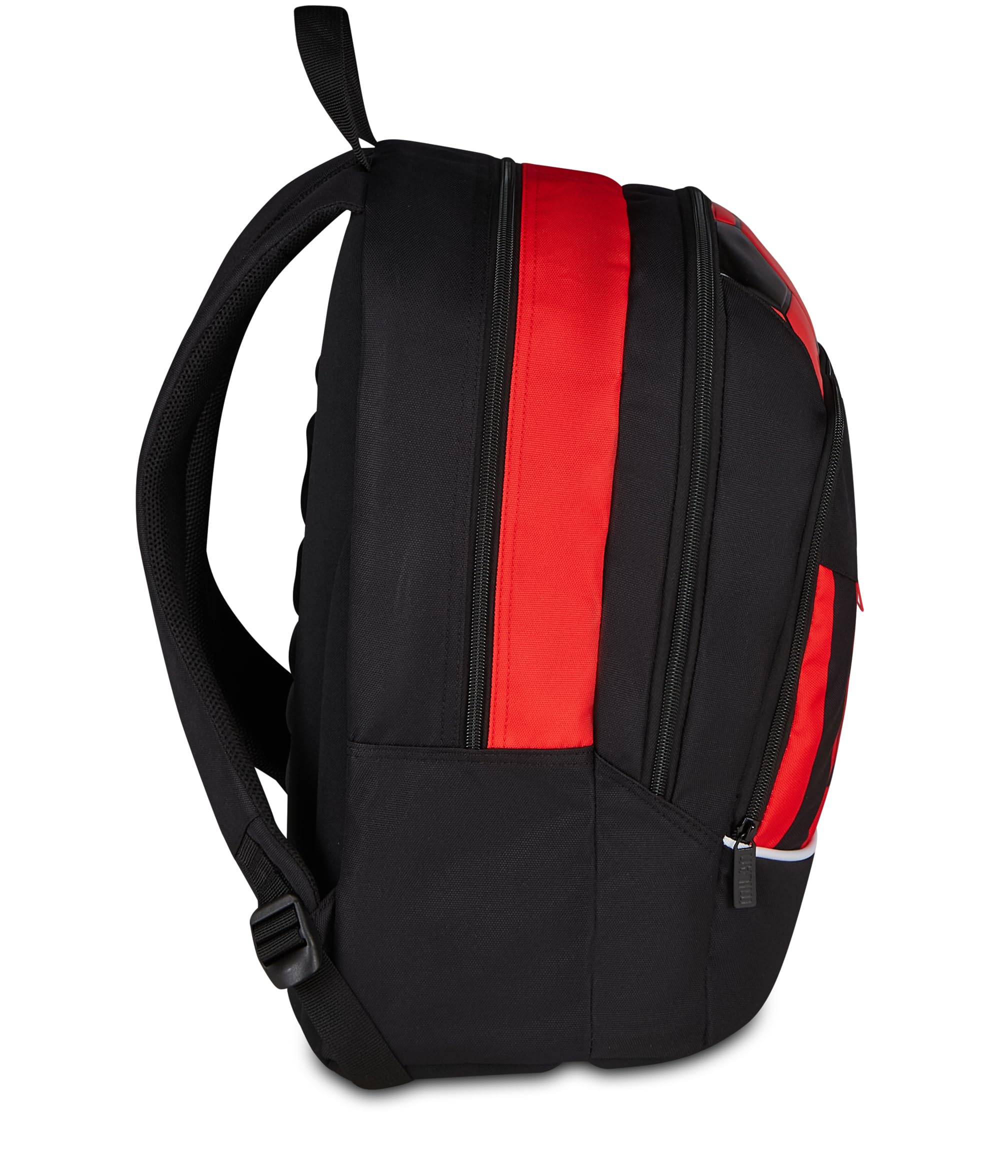 Seven Zaino Scuola Advanced Milan, Doppio Scomparto, Nero, 29 L, Tasca laterale portaborraccia, Scomparto porta pc, Scuola elementare e media, Bambini e ragazzi, Calcio, Prodotto ufficiale