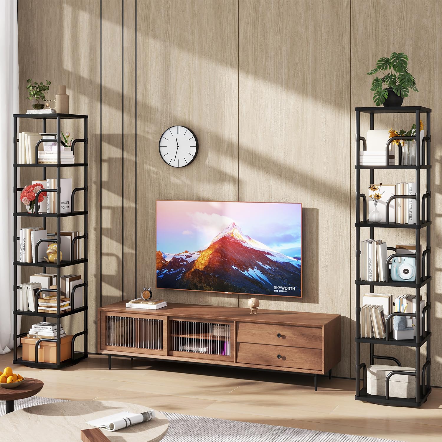 IBUYKE 6-poziomowa kwadratowa półka na książki, TBC005B