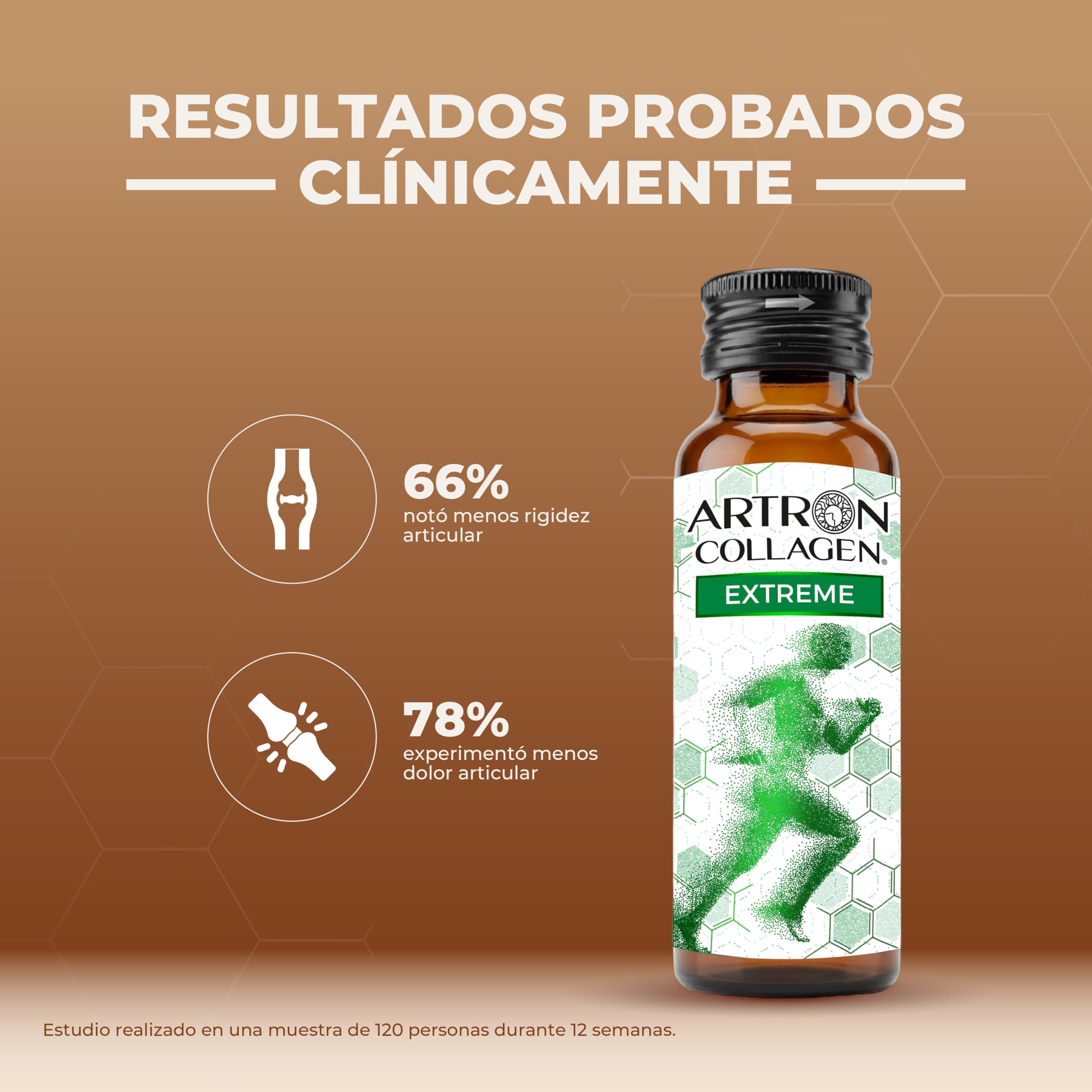 GOLD COLLAGEN Artron Collagen Extreme - Suplemento Sistema Inmunitario Apoyo Muscular, Huesos, Articulaciones y Cartílago, Formación Colágeno con Vitaminas para Cansancio, Vitamina C D E B, 10x50 ml